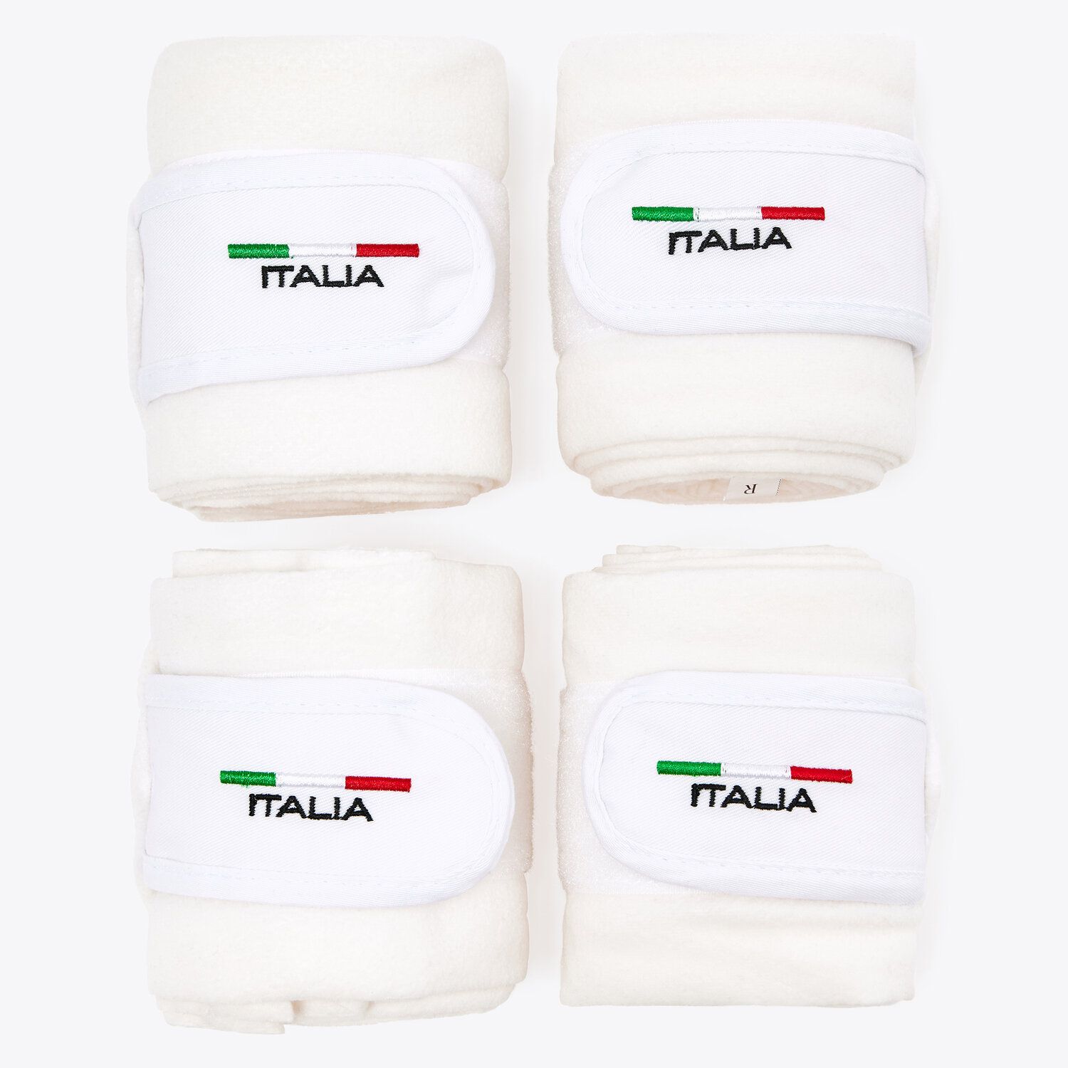 Cavalleria Toscana FISE fleece horse bandages WHITE-4