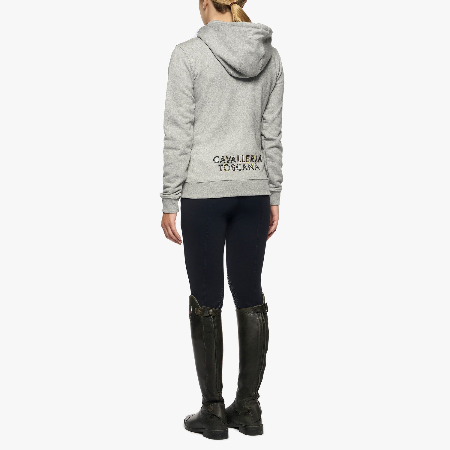 Cavalleria Toscana Girl’s cotton sweatshirt STONE GREY-3