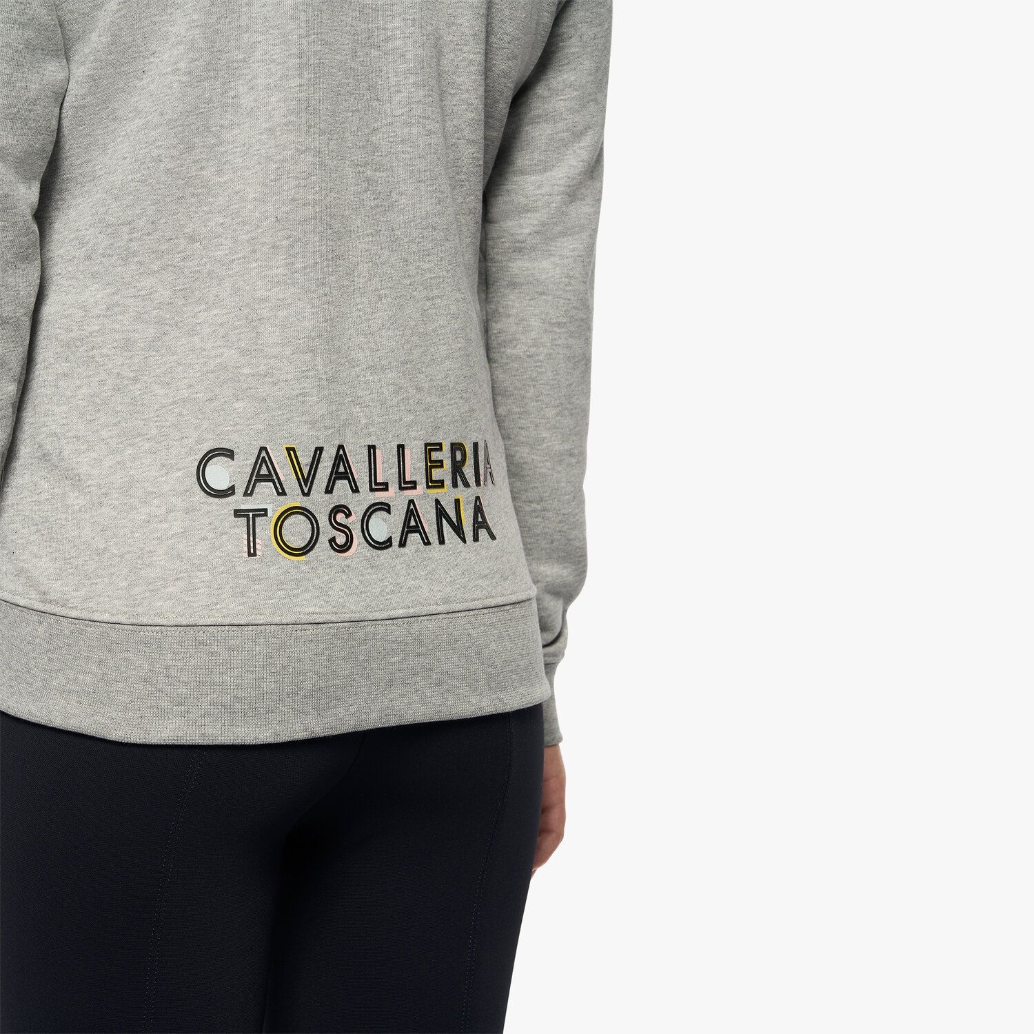 Cavalleria Toscana Girl’s cotton sweatshirt STONE GREY-8