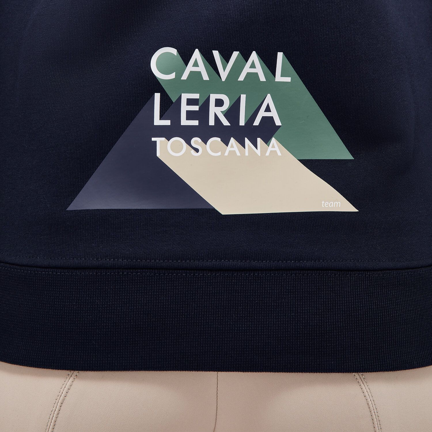 Cavalleria Toscana Girls’ piqué knit sweatshirt with Team logo NAVY-6