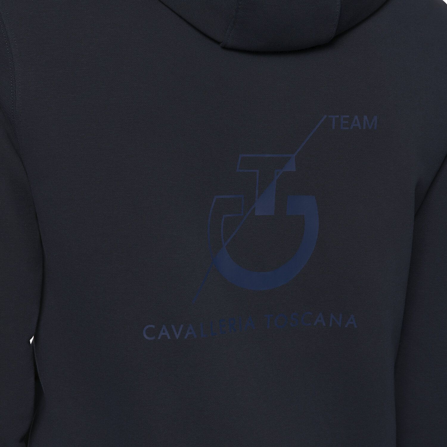 Cavalleria Toscana Women's CT Team zip hooded sweatshirt NAVY-5