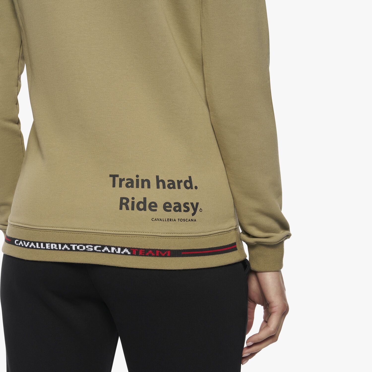 Cavalleria Toscana Women's Train Hard Ride Easy Zip Sweatshirt GREY-4