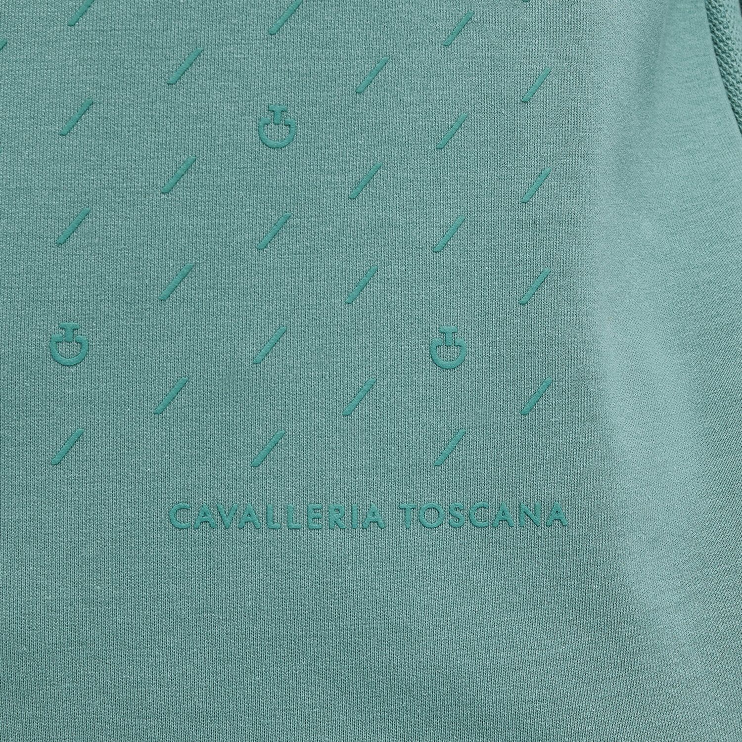 Cavalleria Toscana Women’s piqué cotton sweatshirt EMERALD GREY-7