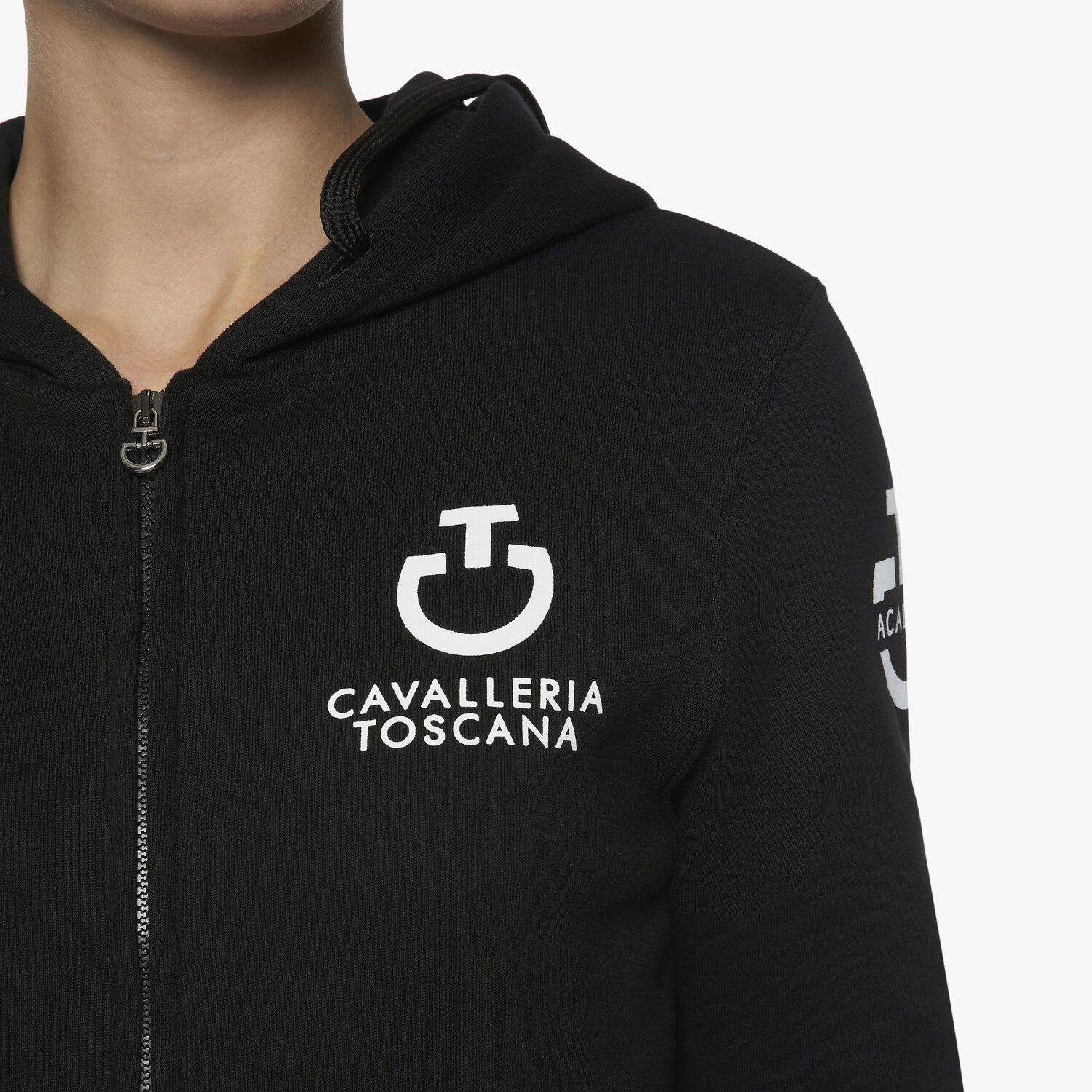 Cavalleria Toscana Women's Zip Sweatshirt BLACK-5