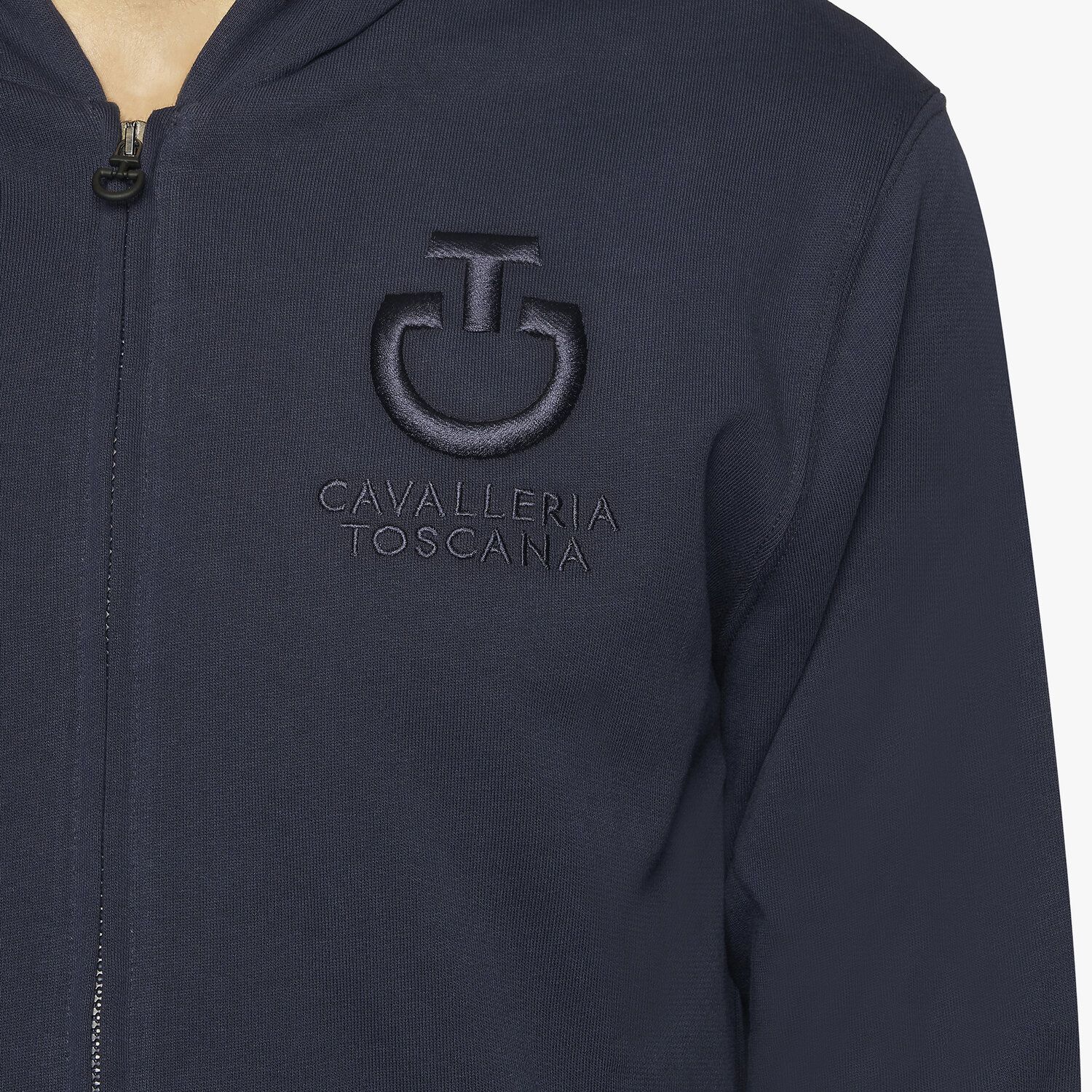 Cavalleria Toscana Men's CT zip hooded sweatshirt NAVY-4