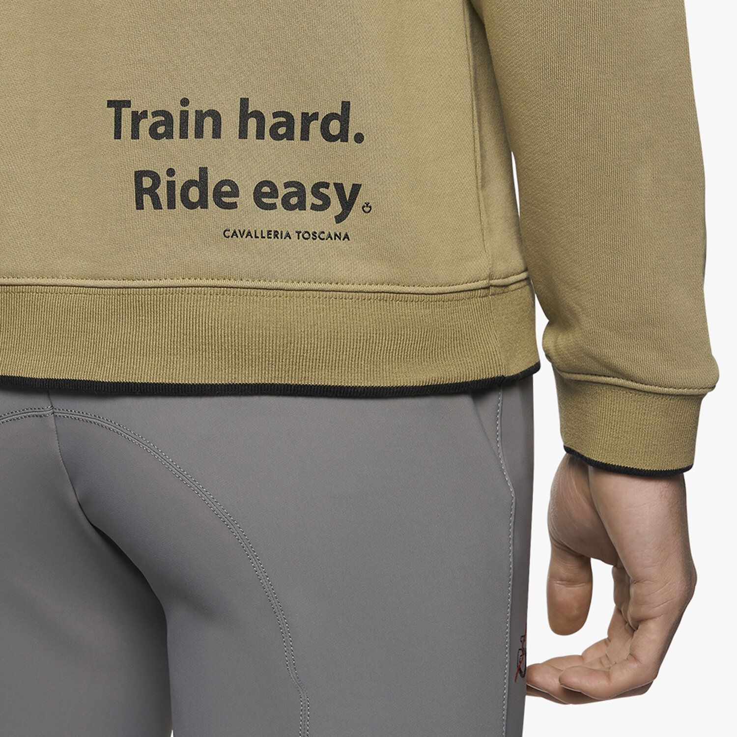 Cavalleria Toscana Men's Train Hard Ride Easy Sweatshirt GREY-6
