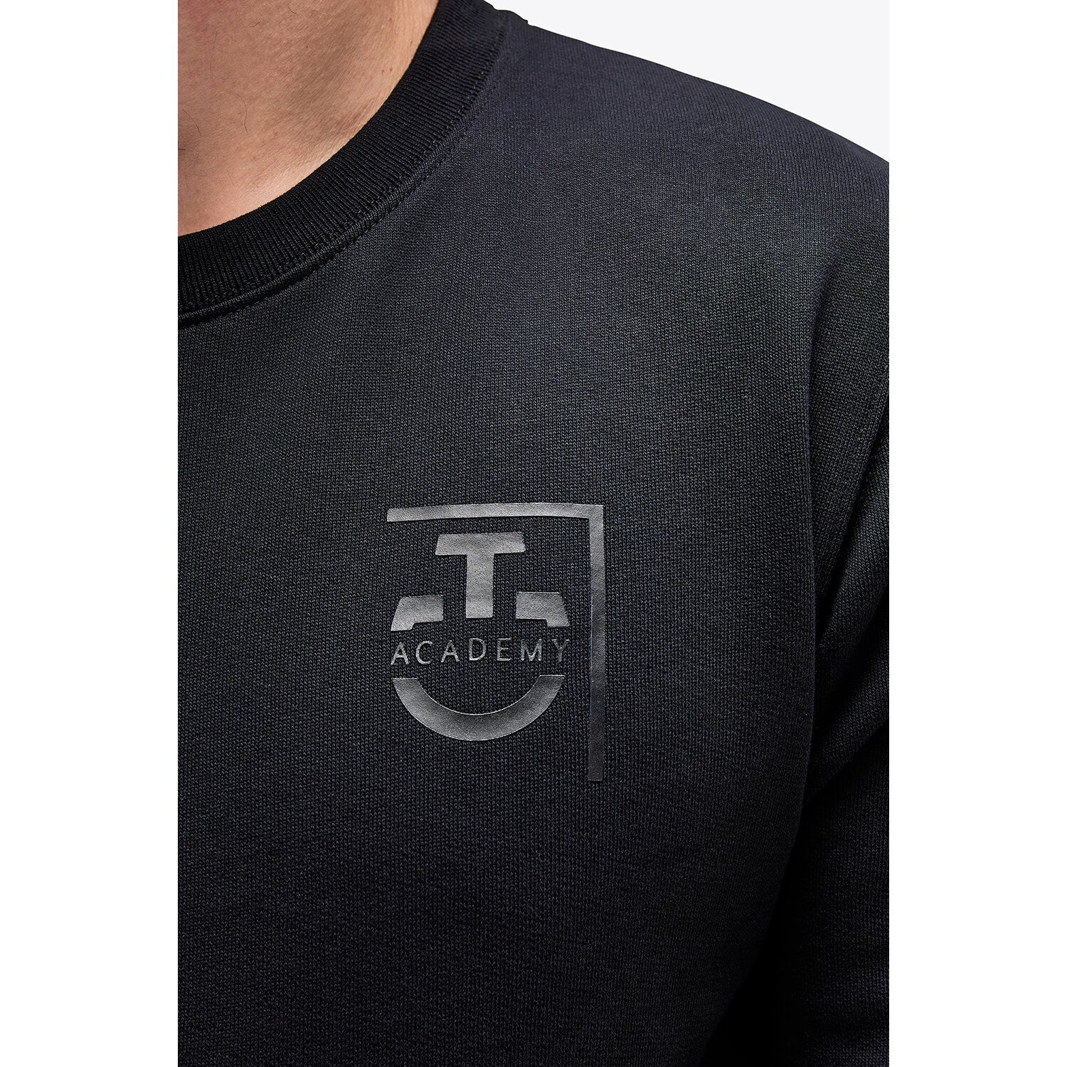 Cavalleria Toscana CT Academy men's cotton crew neck sweatshirt BLACK-4
