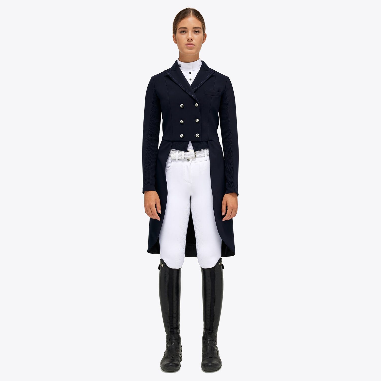 Cavalleria Toscana Women's tailcoat with covered b NAVY-1
