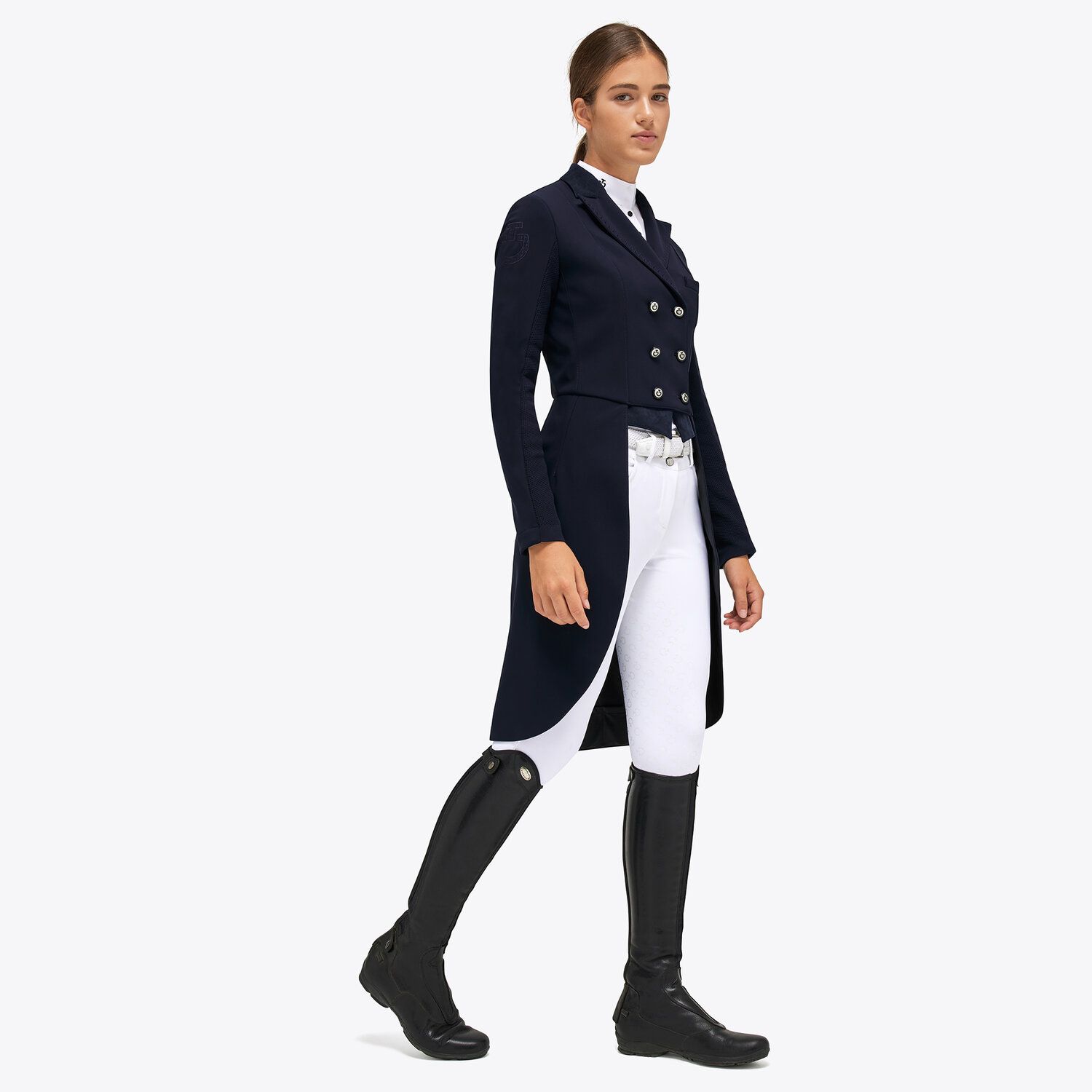 Cavalleria Toscana Women's tailcoat with covered b NAVY-4
