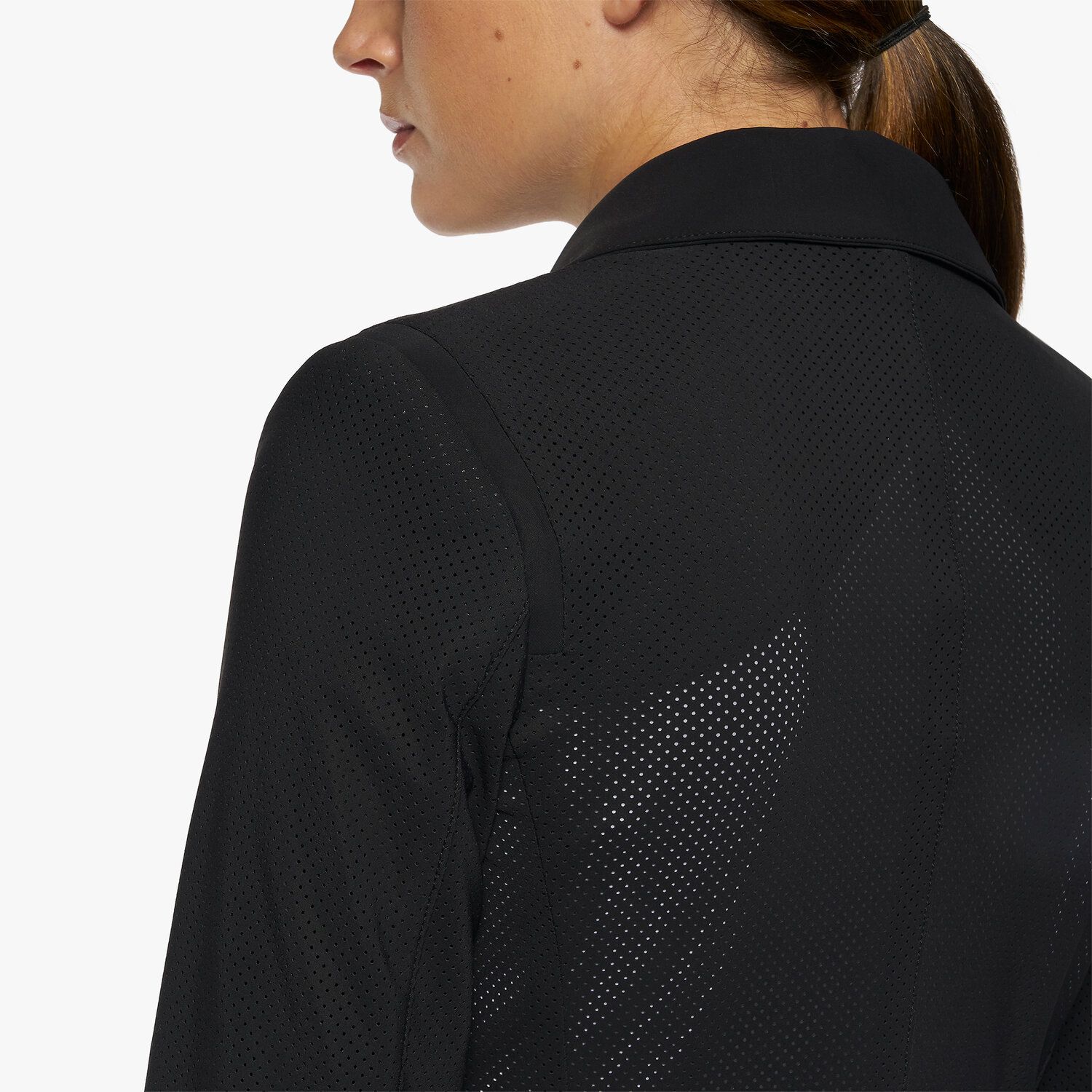 Cavalleria Toscana All over perforated competition women's jacket BLACK-6
