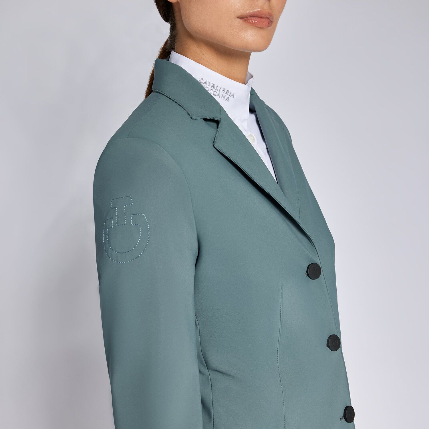Cavalleria Toscana Women's competition jacket PETROLEUM-3