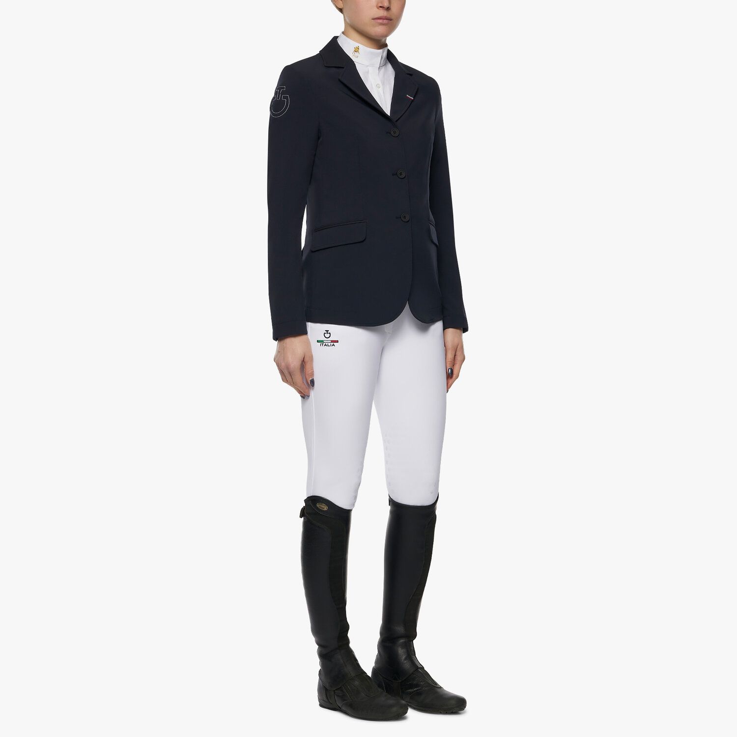 Cavalleria Toscana FISE WOMEN'S COMPETITION RIDING JACKET NAVY-2