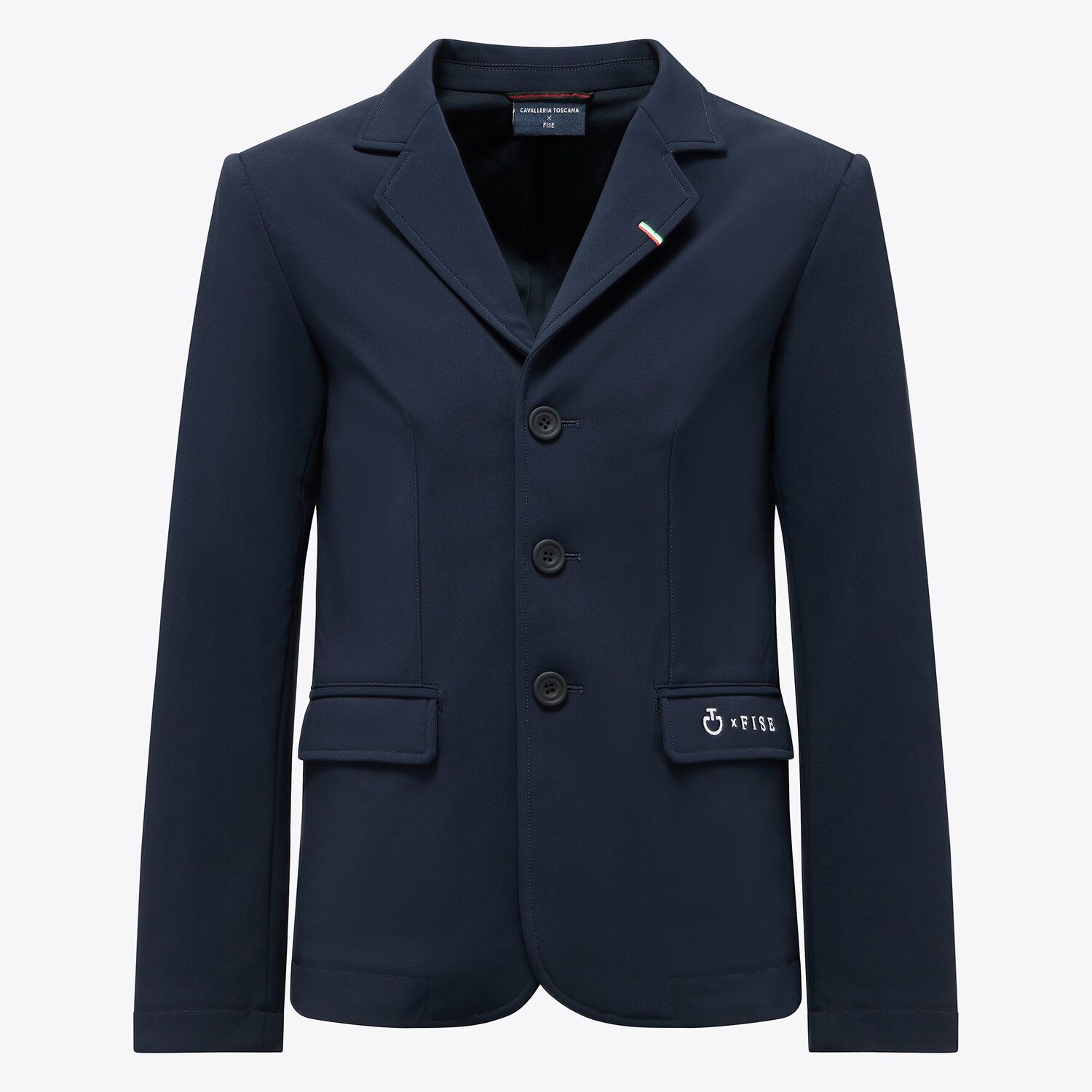 Cavalleria Toscana BOY'S COMPETITION RIDING JACKET FISE NAVY-1