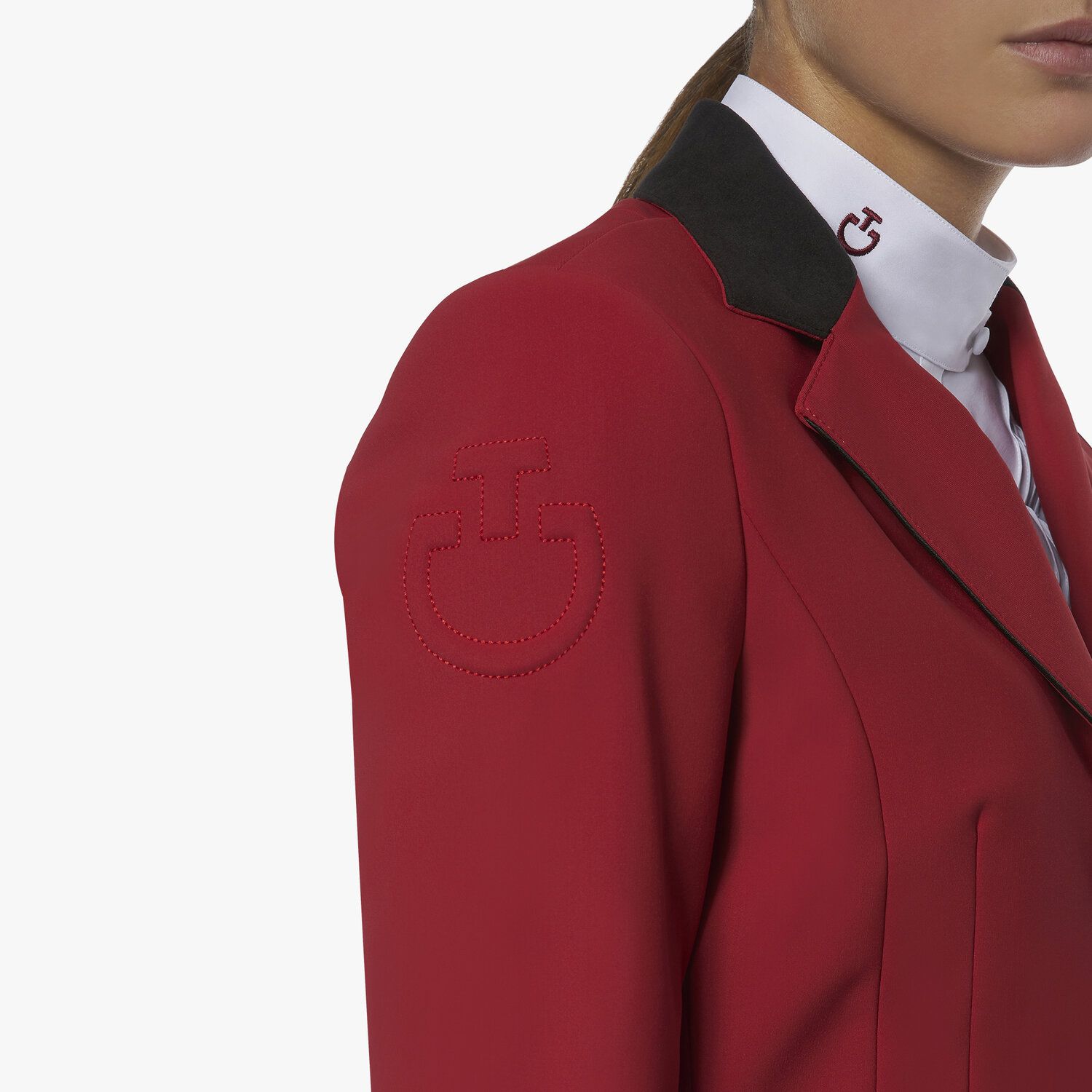 Cavalleria Toscana Women`s competition riding jacket RED-4