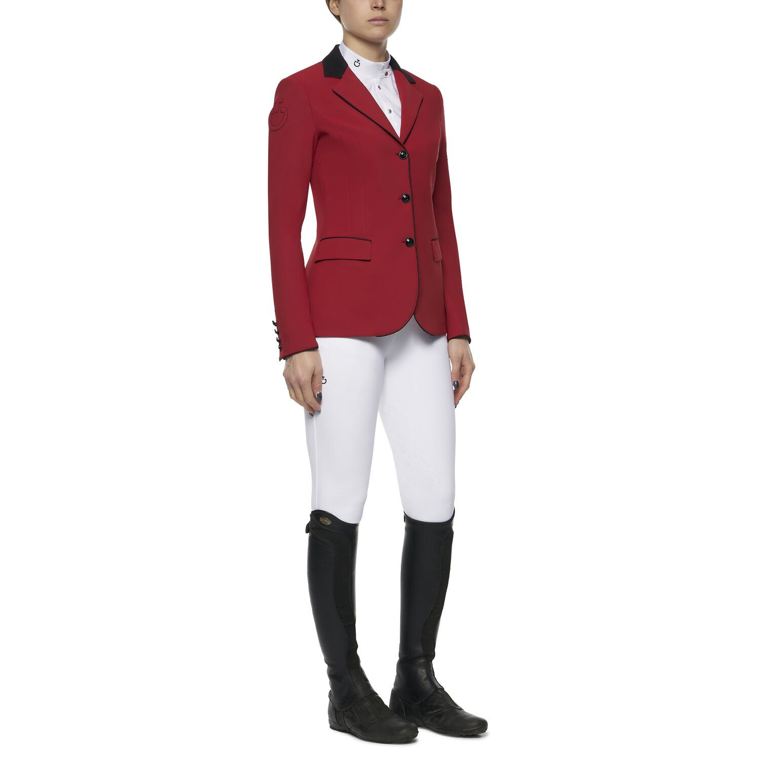 Cavalleria Toscana Women's competition riding jacket. RED-2