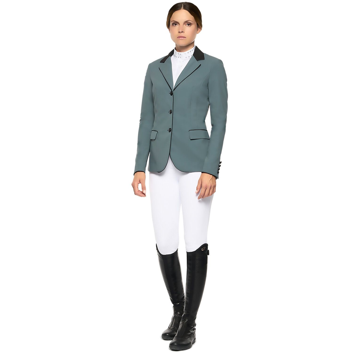 Cavalleria Toscana Women's competition jacket PETROLEUM-4