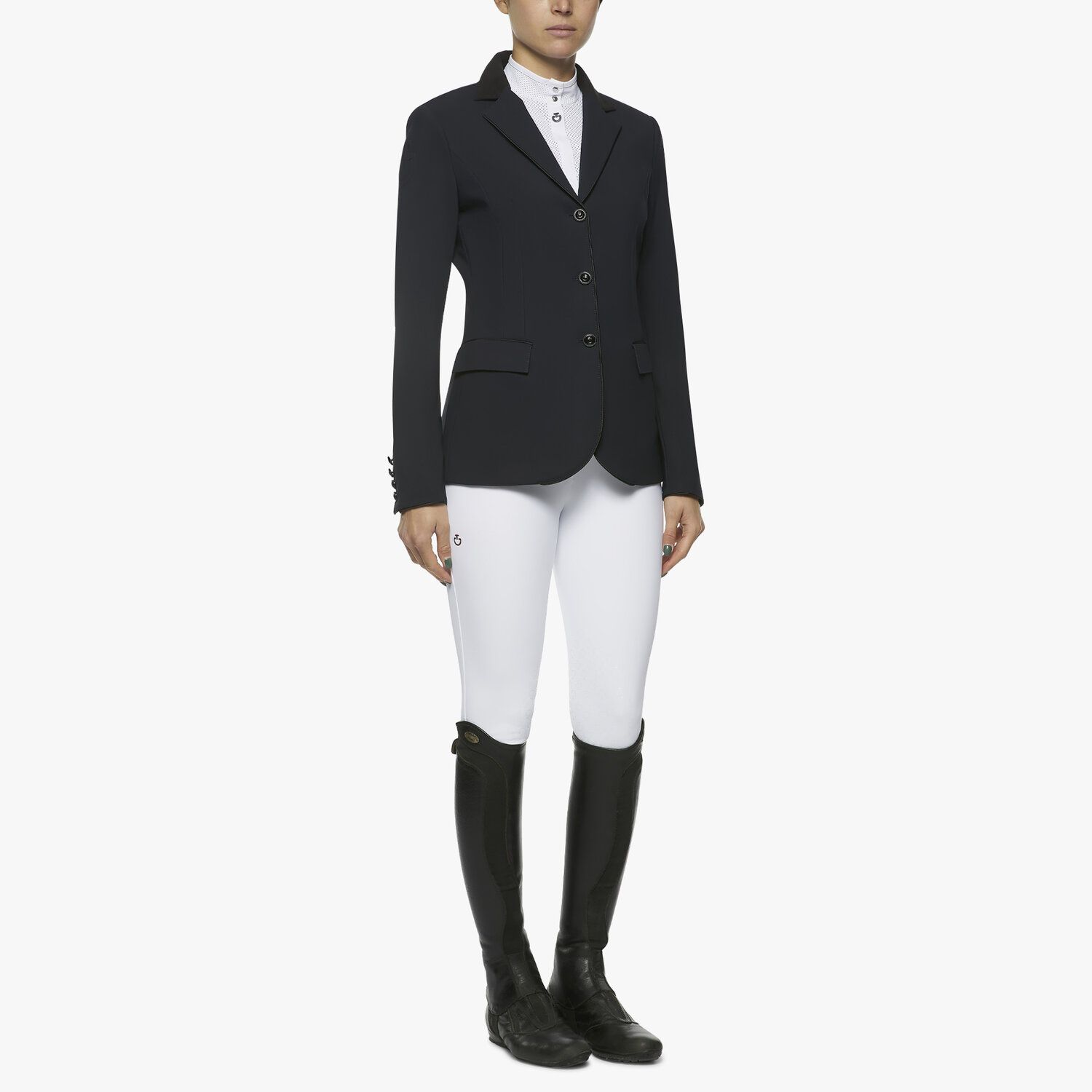 Cavalleria Toscana Women's competition riding jacket. NAVY-2