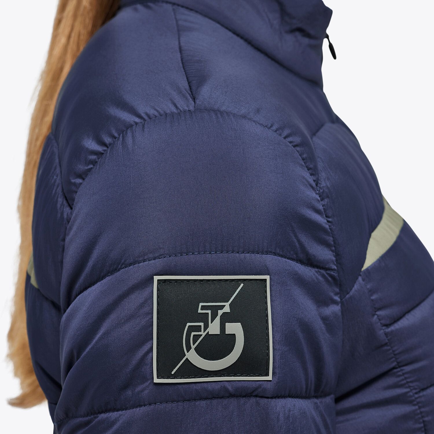 Cavalleria Toscana Women’s quilted nylon puffer jacket SMOKEY BLUE-5