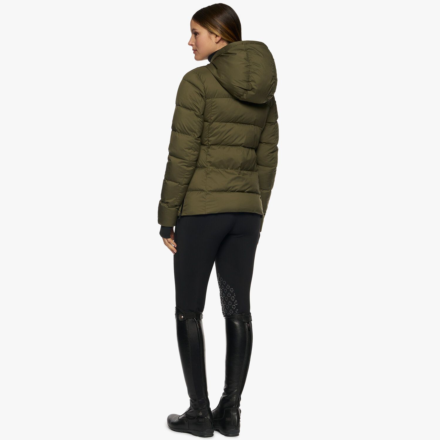 Cavalleria Toscana Women’s quilted nylon puffer jacket FOLIAGE GREEN-2