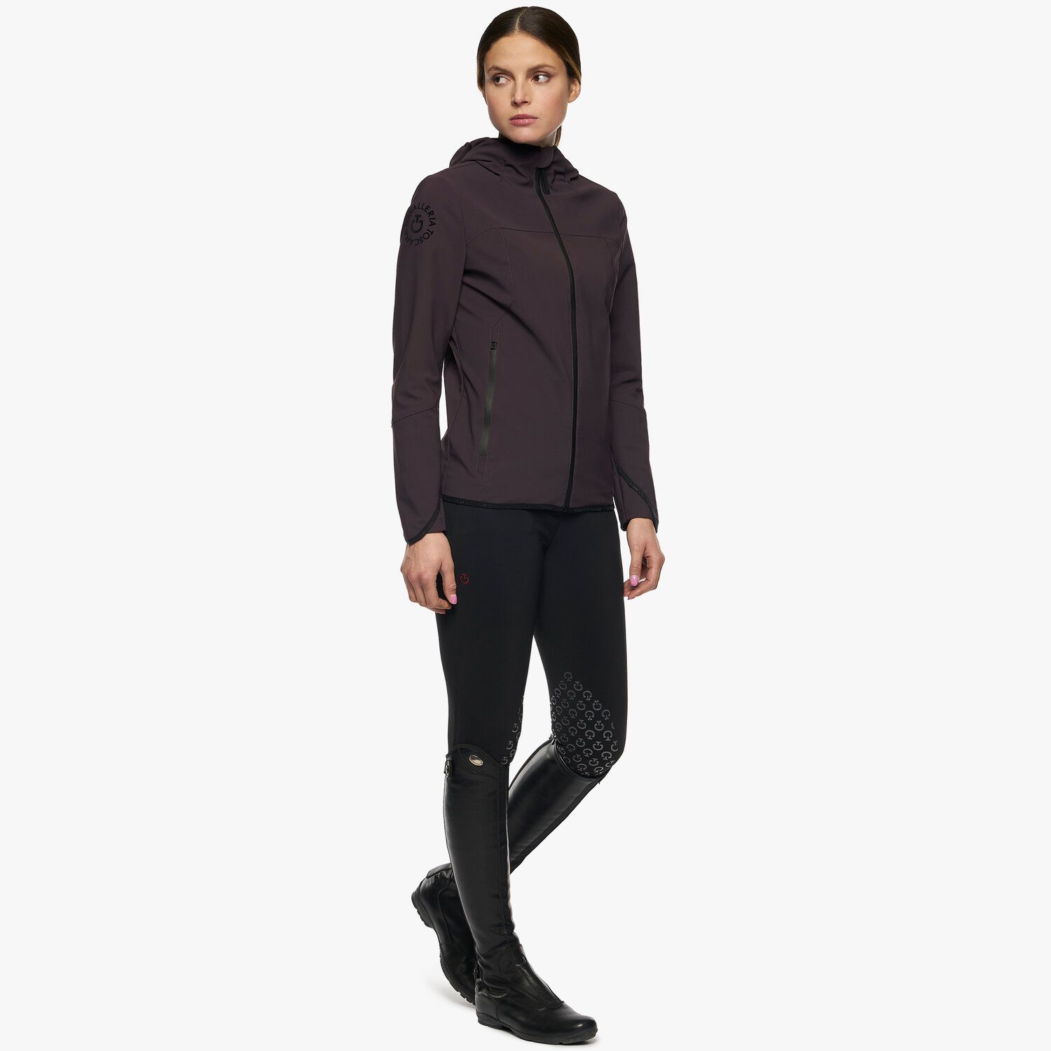 Cavalleria Toscana Women’s softshell jacket DARK PURPLE-4