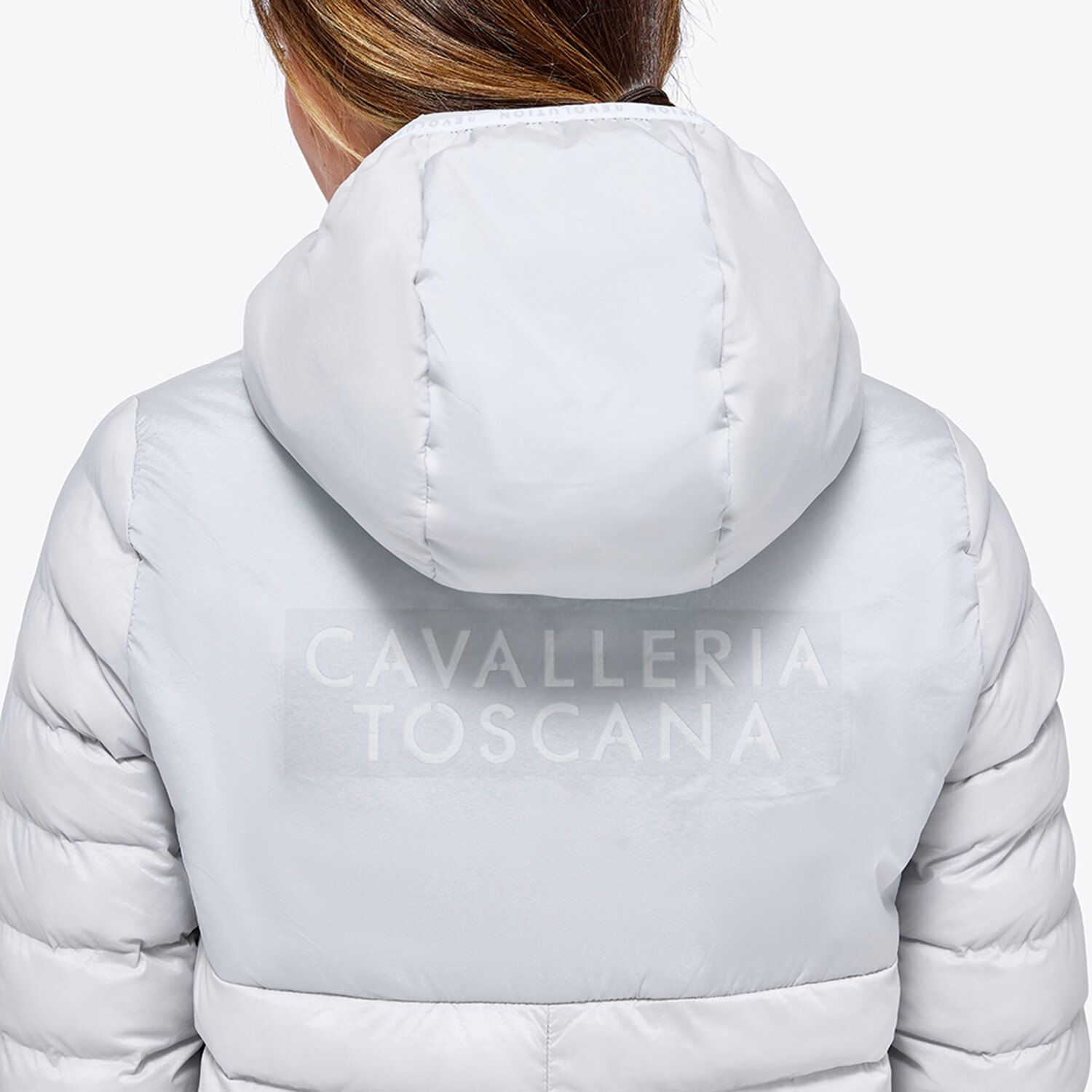 Cavalleria Toscana Puffer jacket with detachable hood PEARL GREY-3