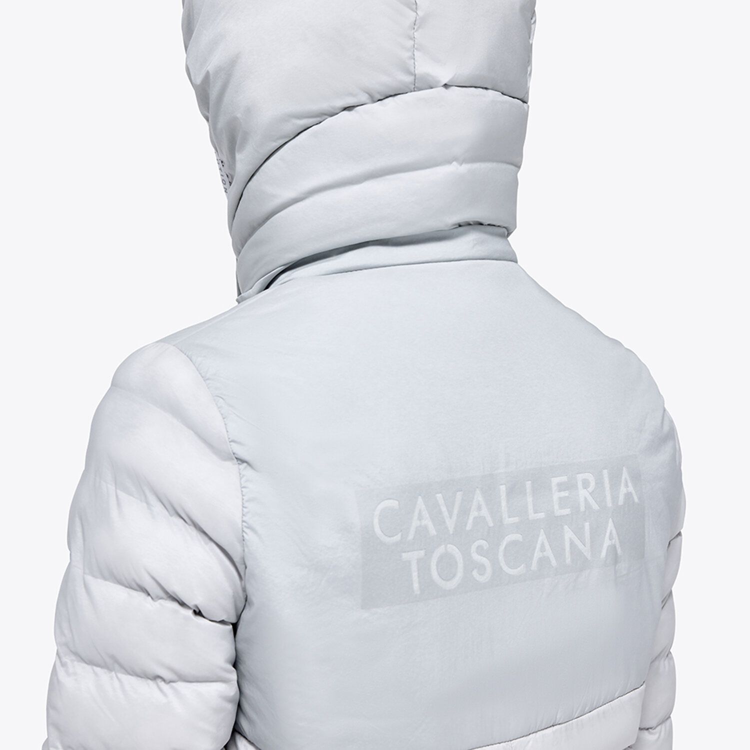 Cavalleria Toscana Puffer jacket with detachable hood PEARL GREY-8