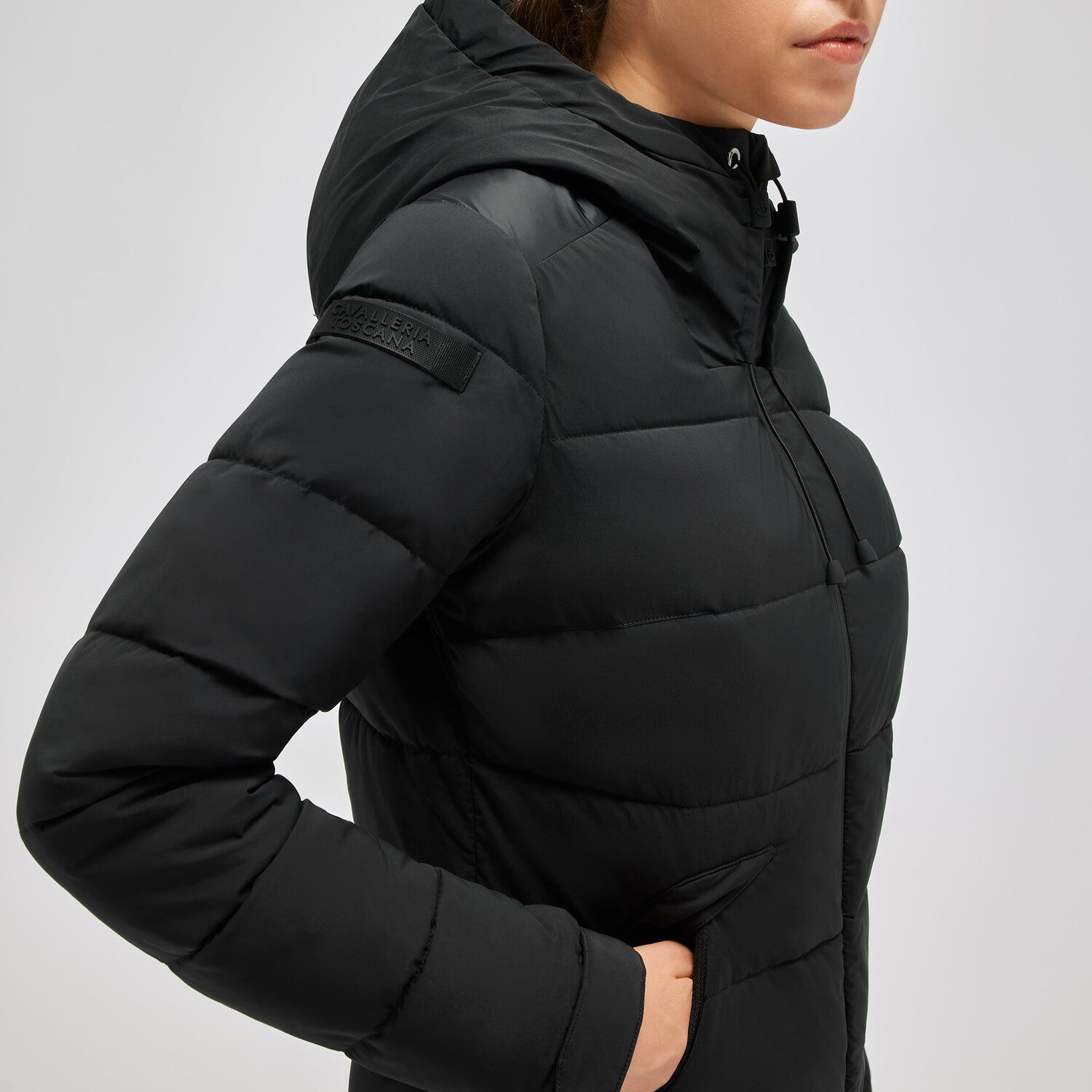 Cavalleria Toscana Women's medium down jacket BLACK-3