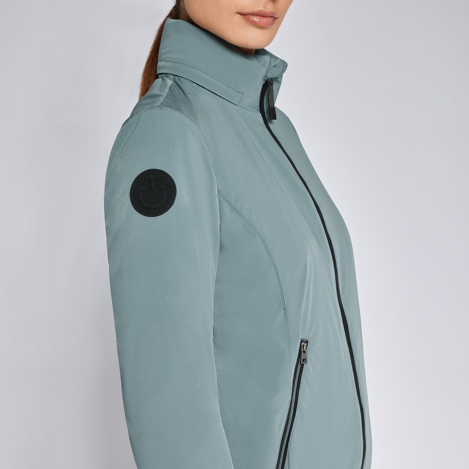 Cavalleria Toscana Women's lightweight windproof jacket PETROLEUM-3
