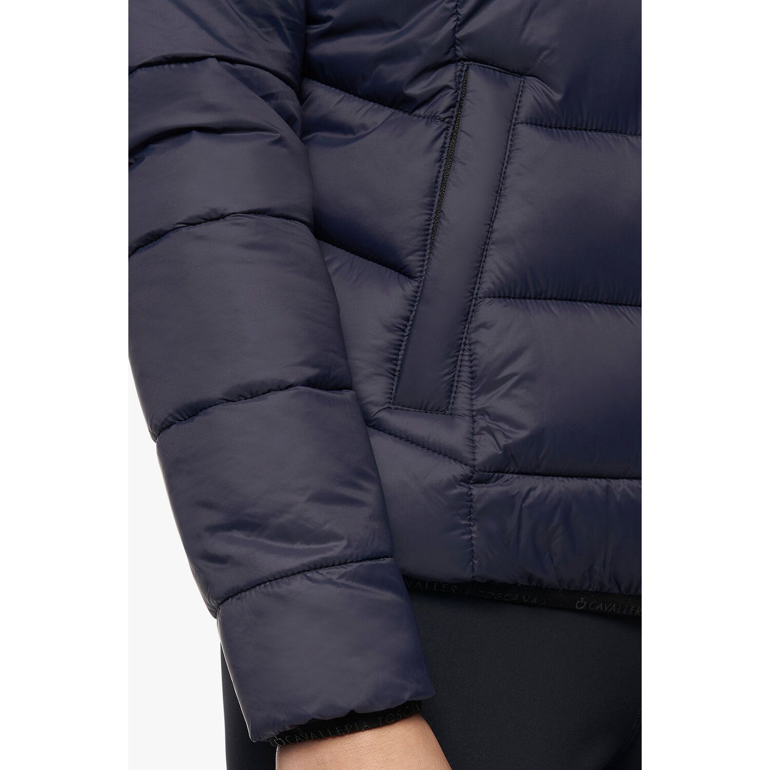 Cavalleria Toscana Girls’ quilted nylon puffer jacket NAVY-4