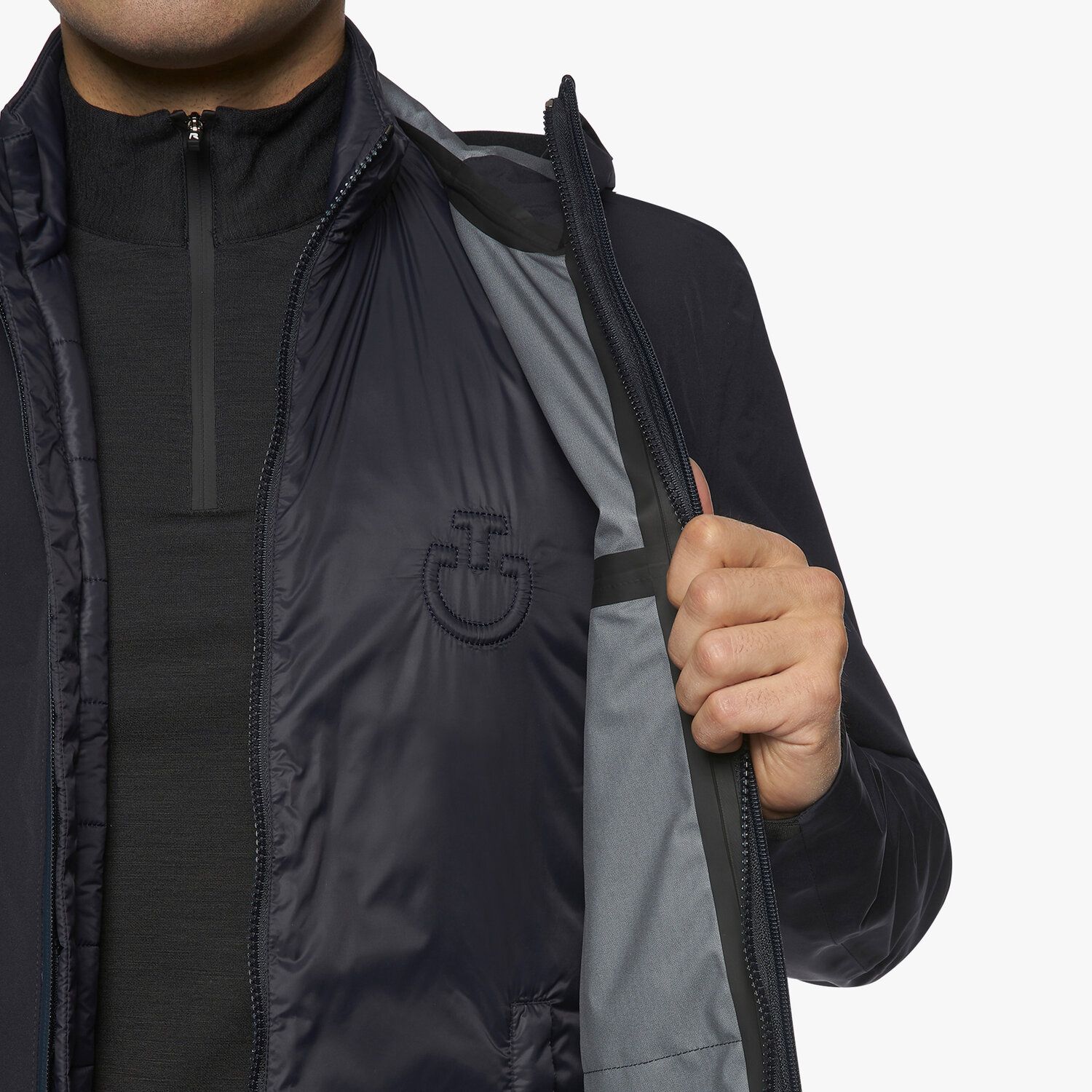 Cavalleria Toscana 3 way men performance jacket with detachable vest NAVY-6