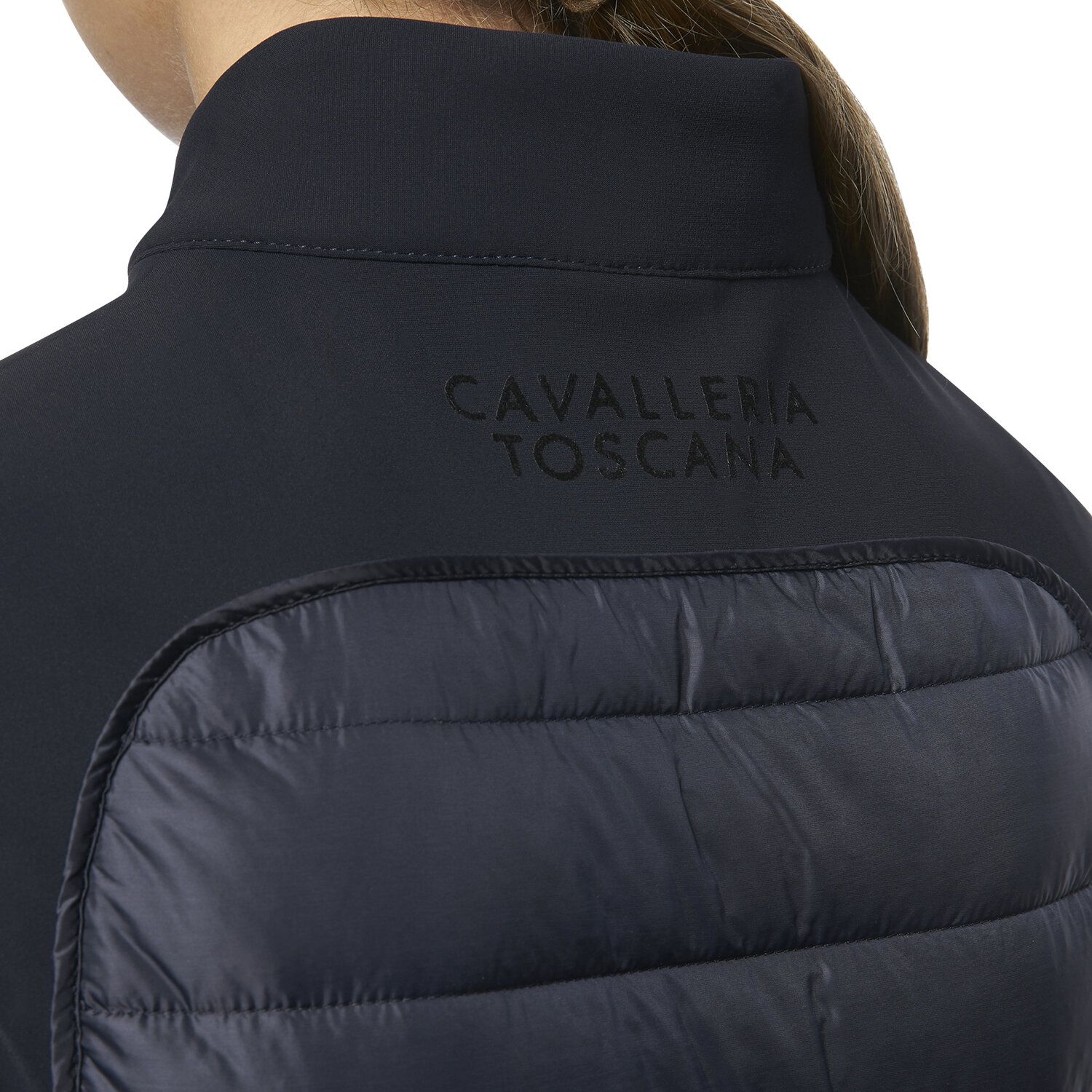 Cavalleria Toscana Girl lightweight puffer vest w/zip NAVY-4