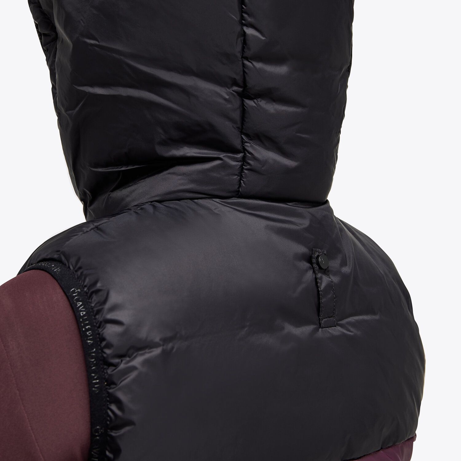 Cavalleria Toscana CT Unisex Nylon Hooded Puffer Vest LILAC/BLACK-5