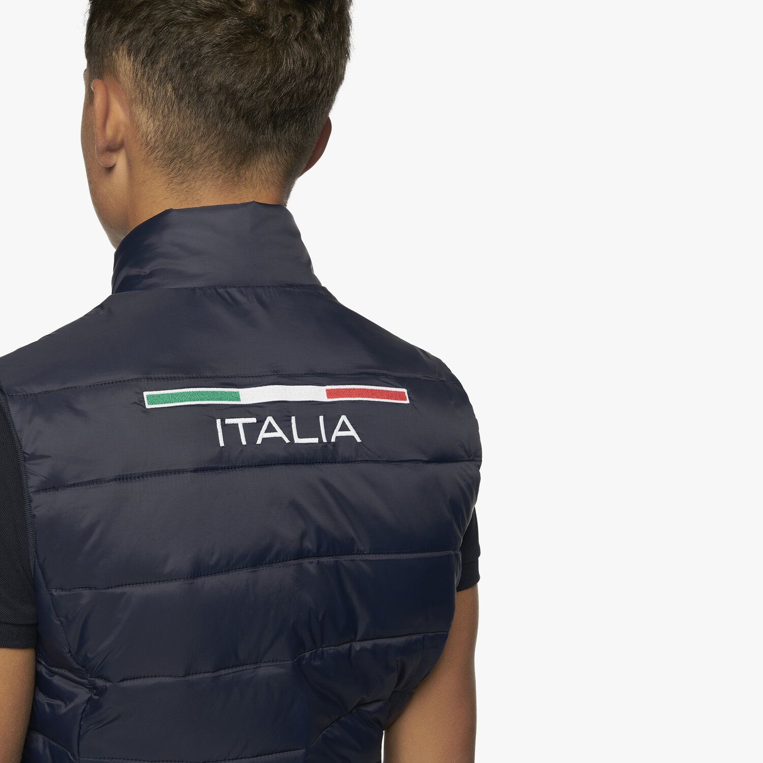 Cavalleria Toscana Girl / Boy lightweight FISE puffer vest NAVY-4