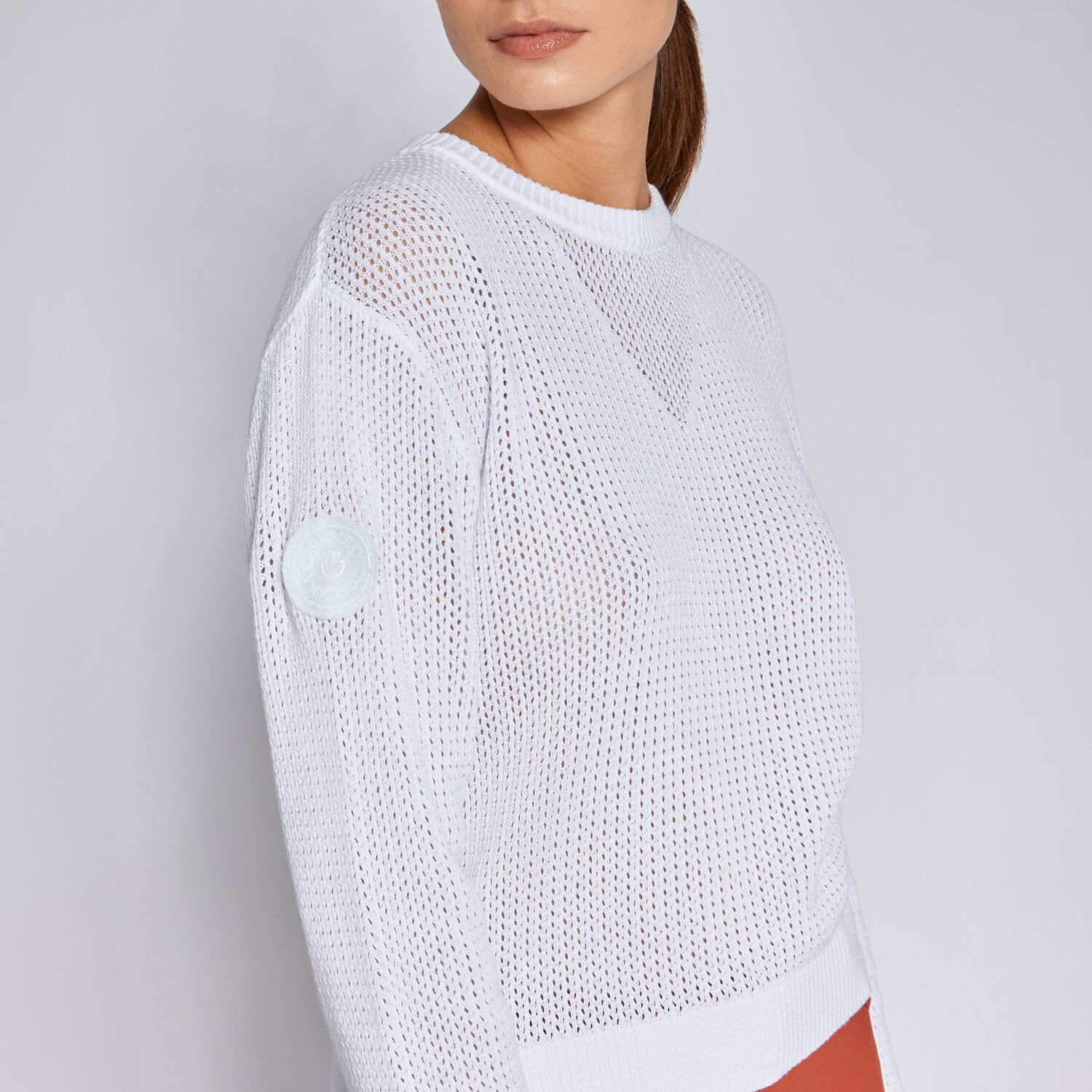 Cavalleria Toscana Women's crewneck sweater WHITE-3