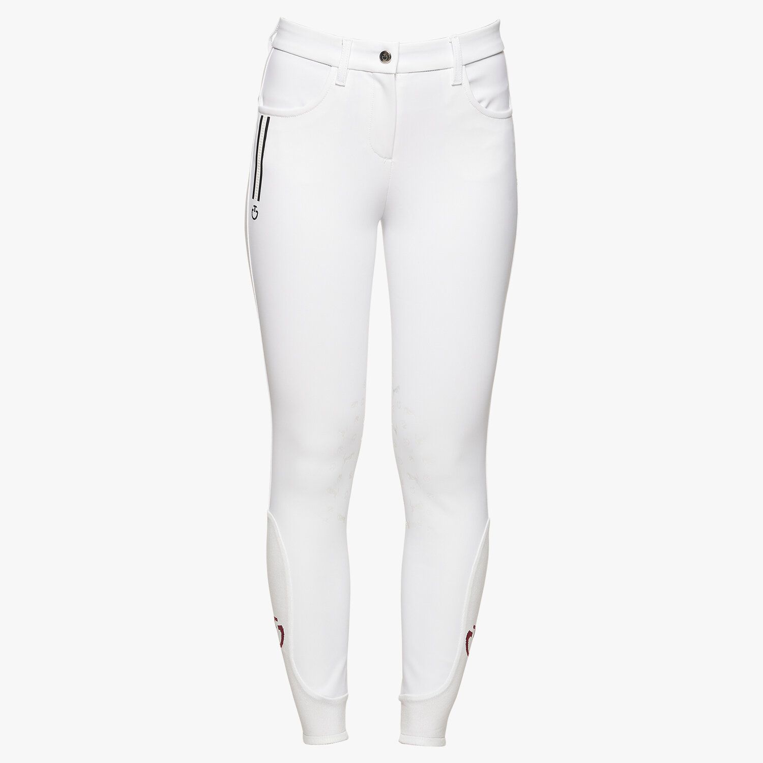 Cavalleria Toscana Girls’ four-way stretch trousers WHITE-2