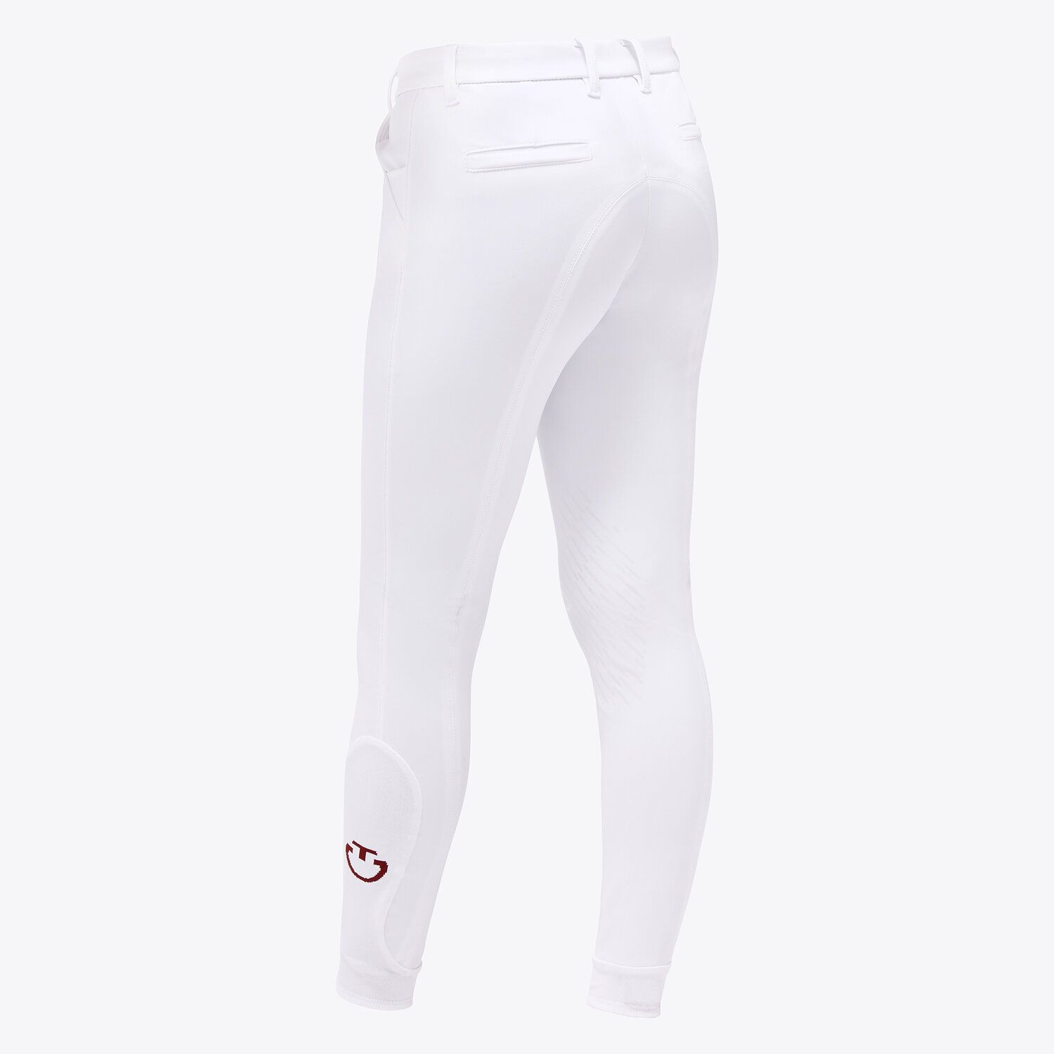 Cavalleria Toscana Girls’ riding breeches in four-way stretch technical fabric WHITE-2