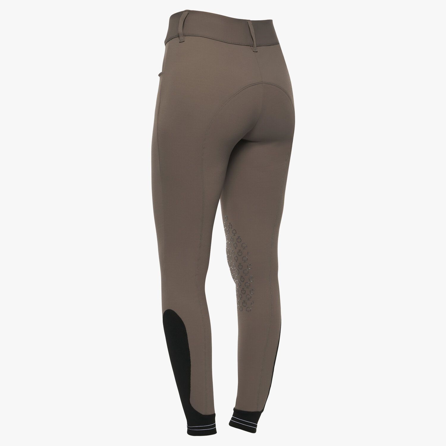 Cavalleria Toscana Women`s jumping breeches with perforated logo tape TORTORA-3
