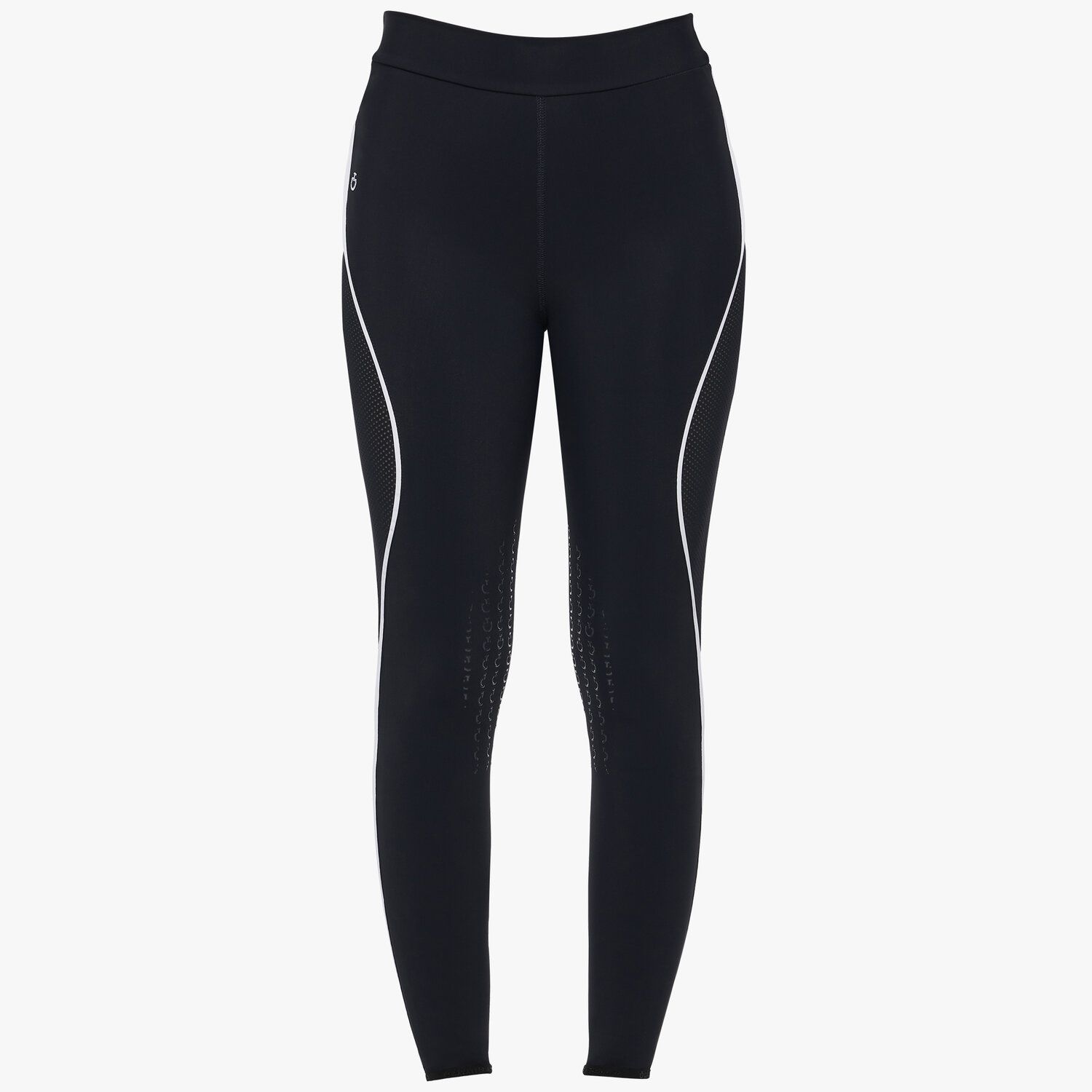 Cavalleria Toscana Riding leggins with perforated inserts NAVY-2
