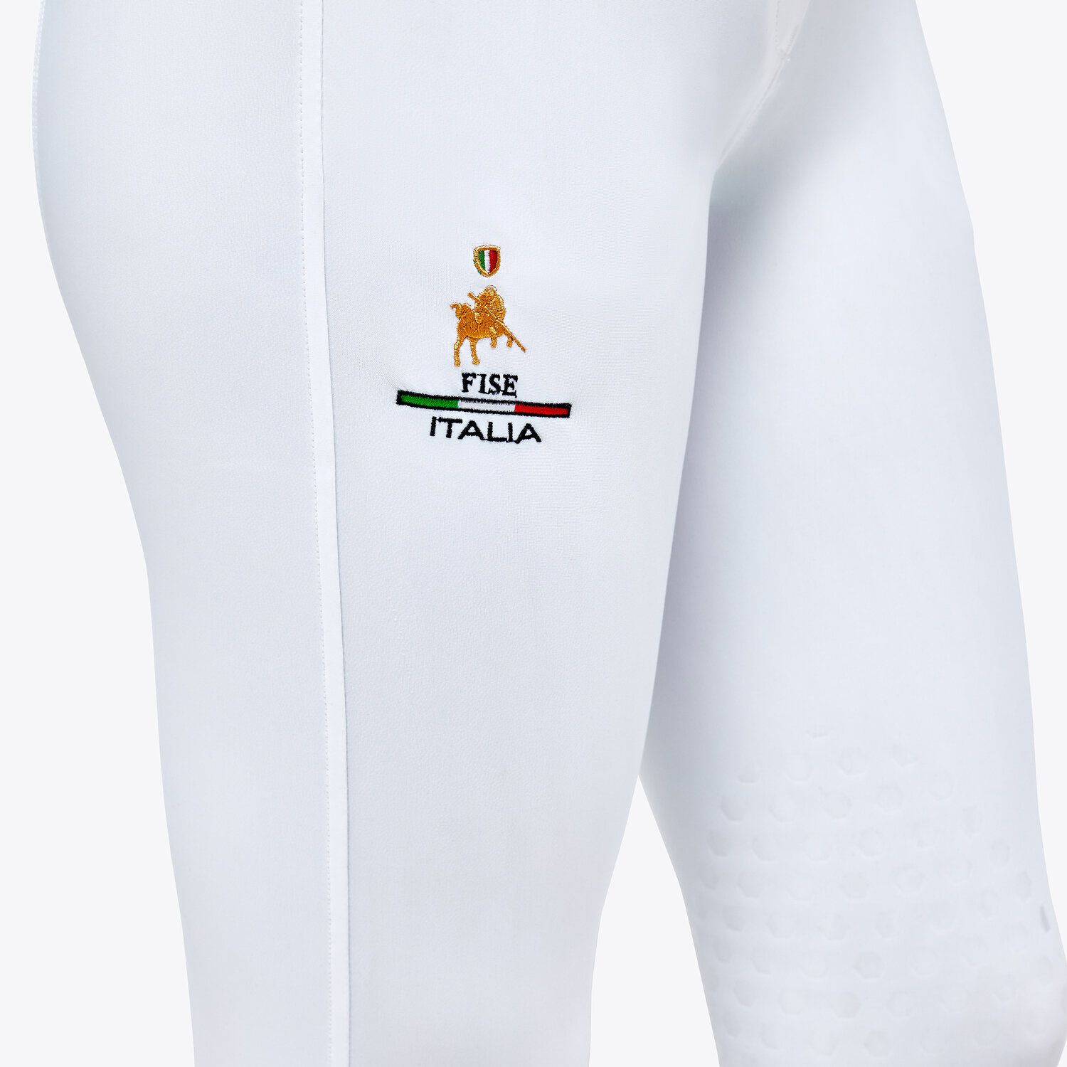 Cavalleria Toscana Women's FISE knee grip breeches WHITE-4