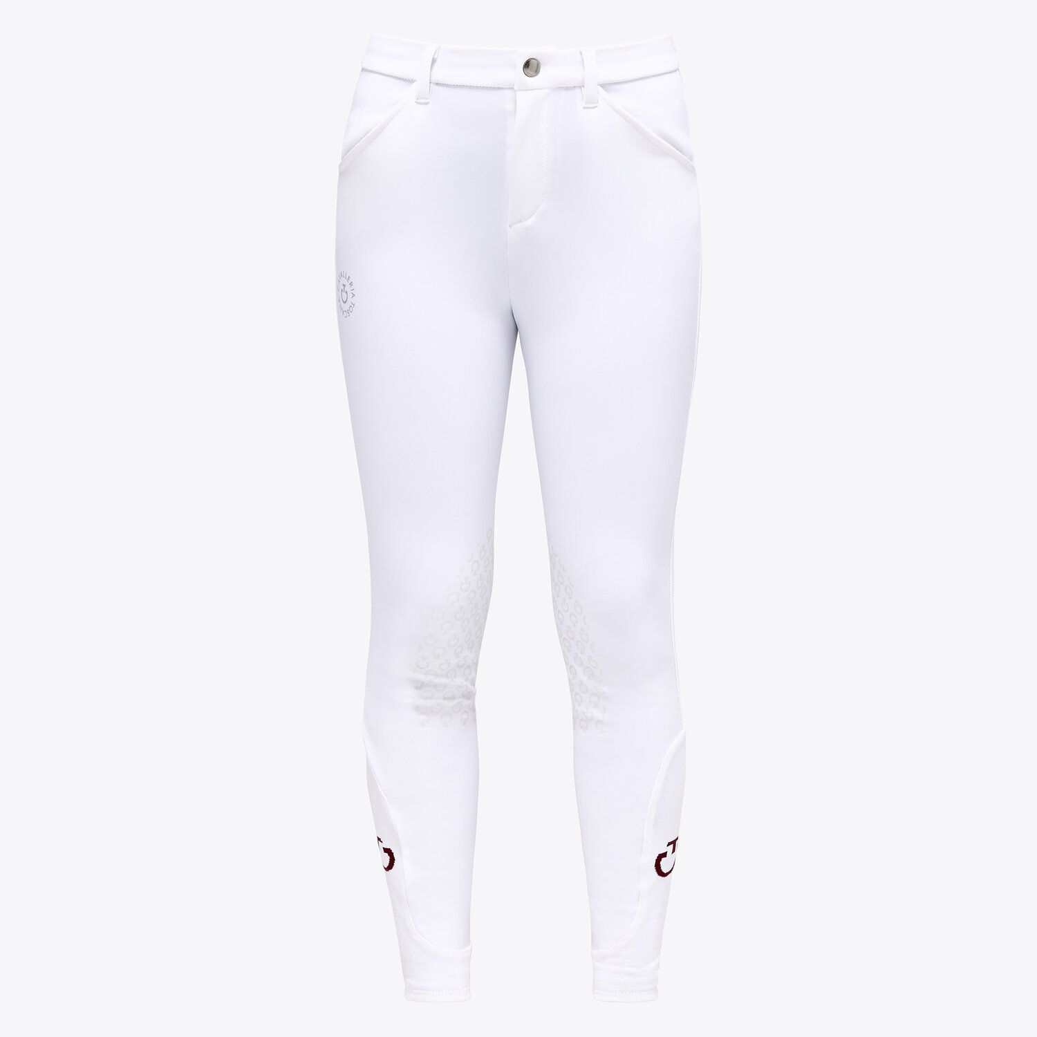 Cavalleria Toscana Boys’ four-way stretch trousers WHITE-1