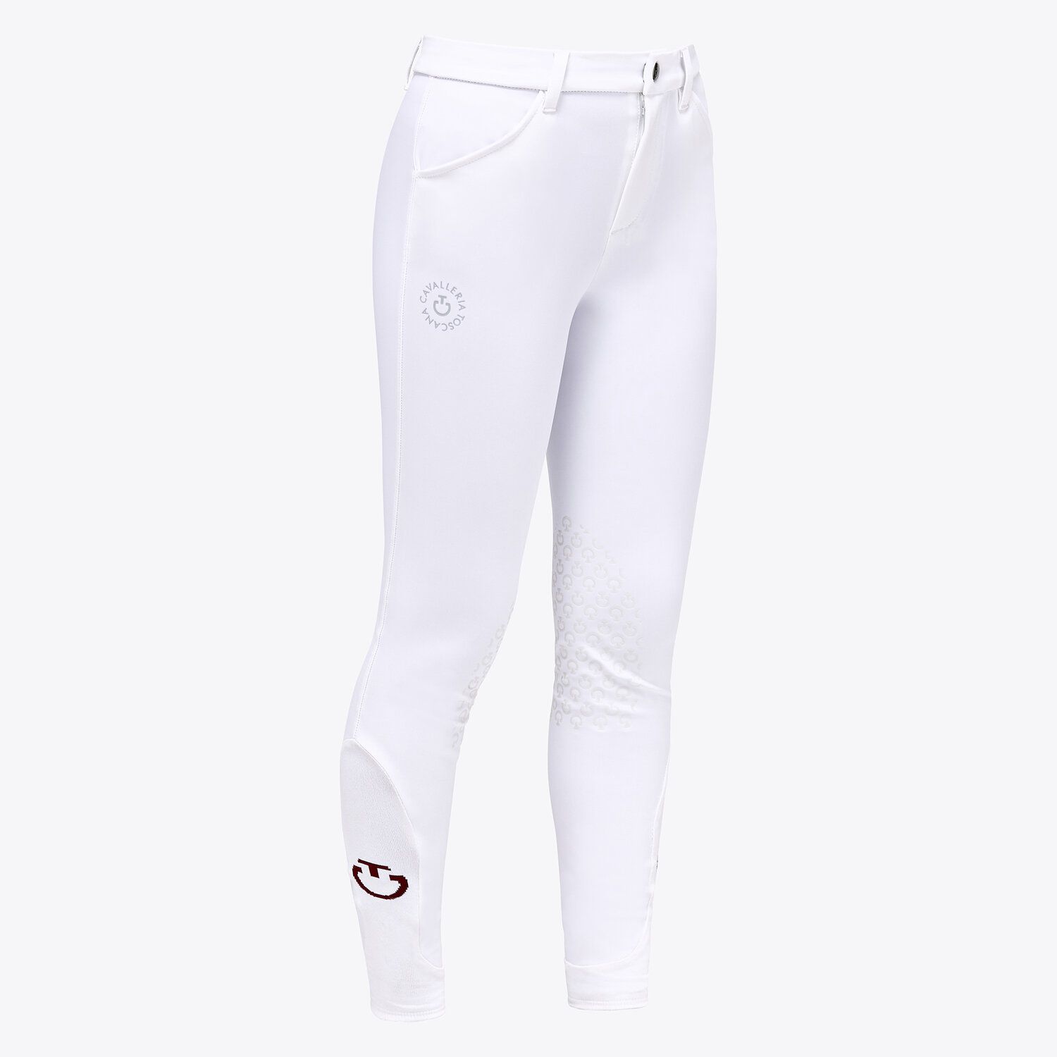 Cavalleria Toscana Boys’ four-way stretch trousers WHITE-2