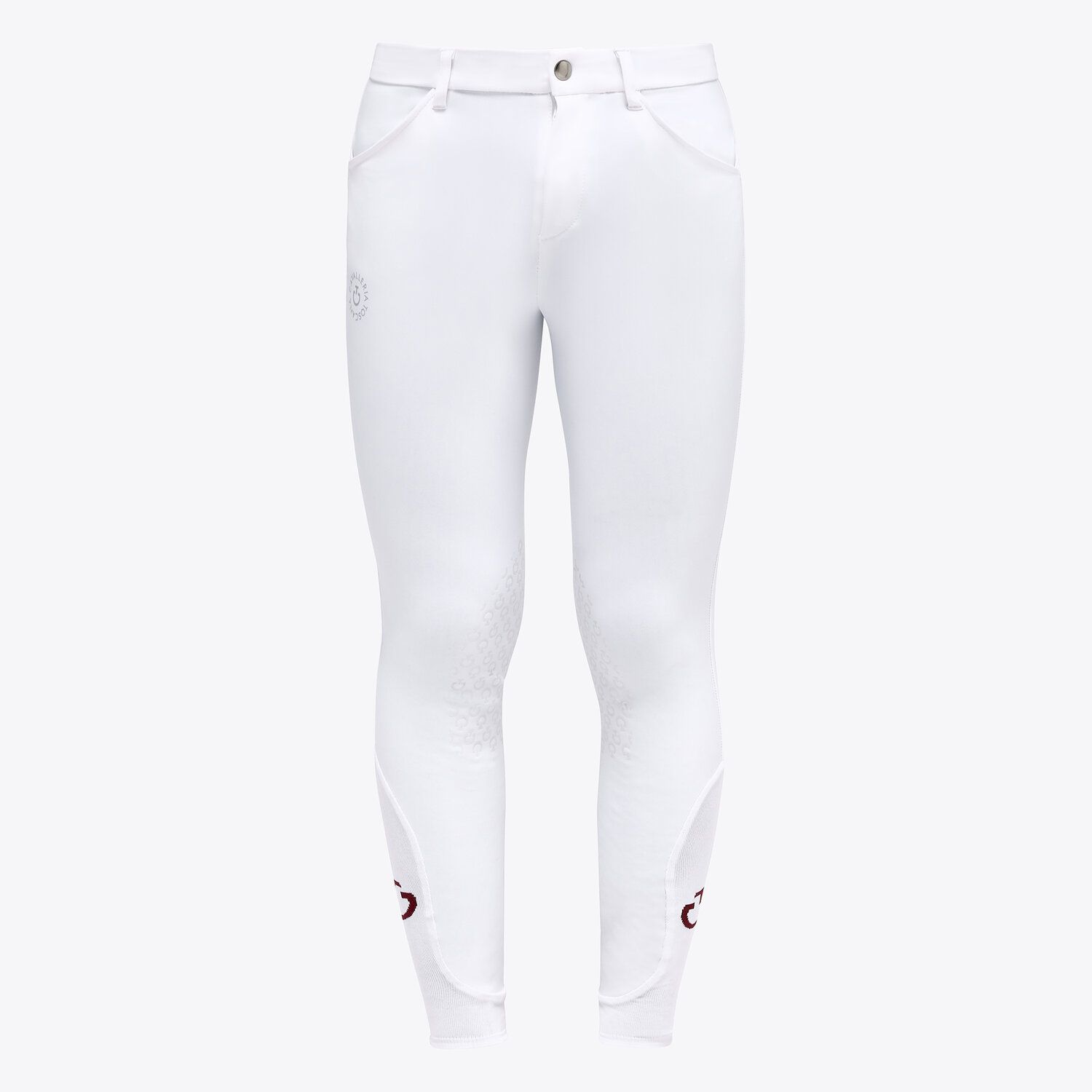 Cavalleria Toscana Unisex four-way stretch trousers WHITE-1