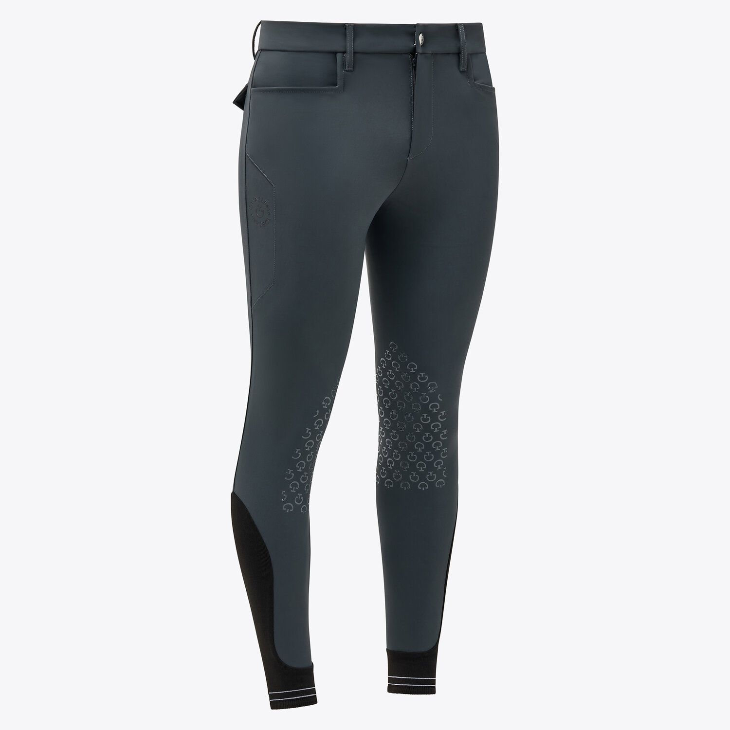 Cavalleria Toscana Men’s four-way stretch performance riding breeches CHARCOAL GREY-1