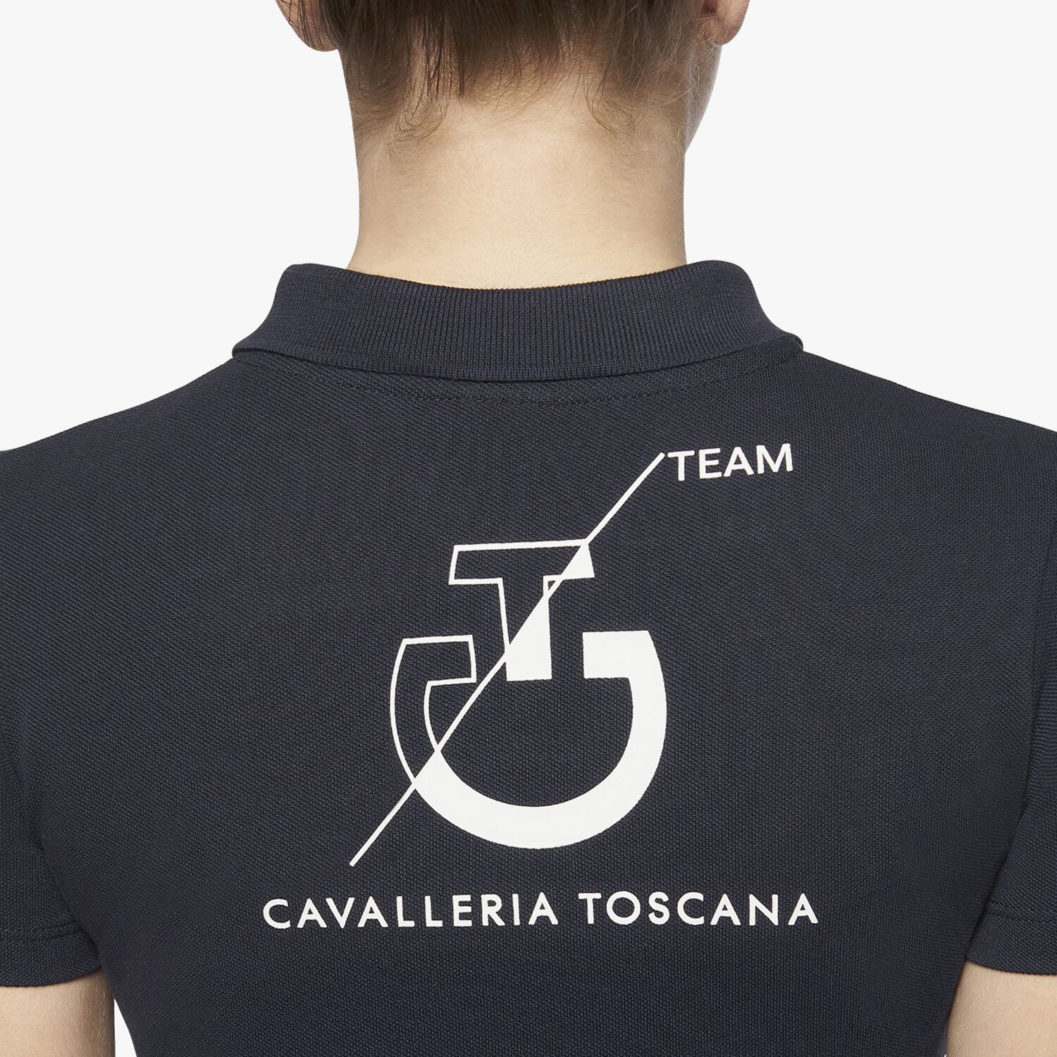 Cavalleria Toscana CT Team girl's short-sleeved polo NAVY-4