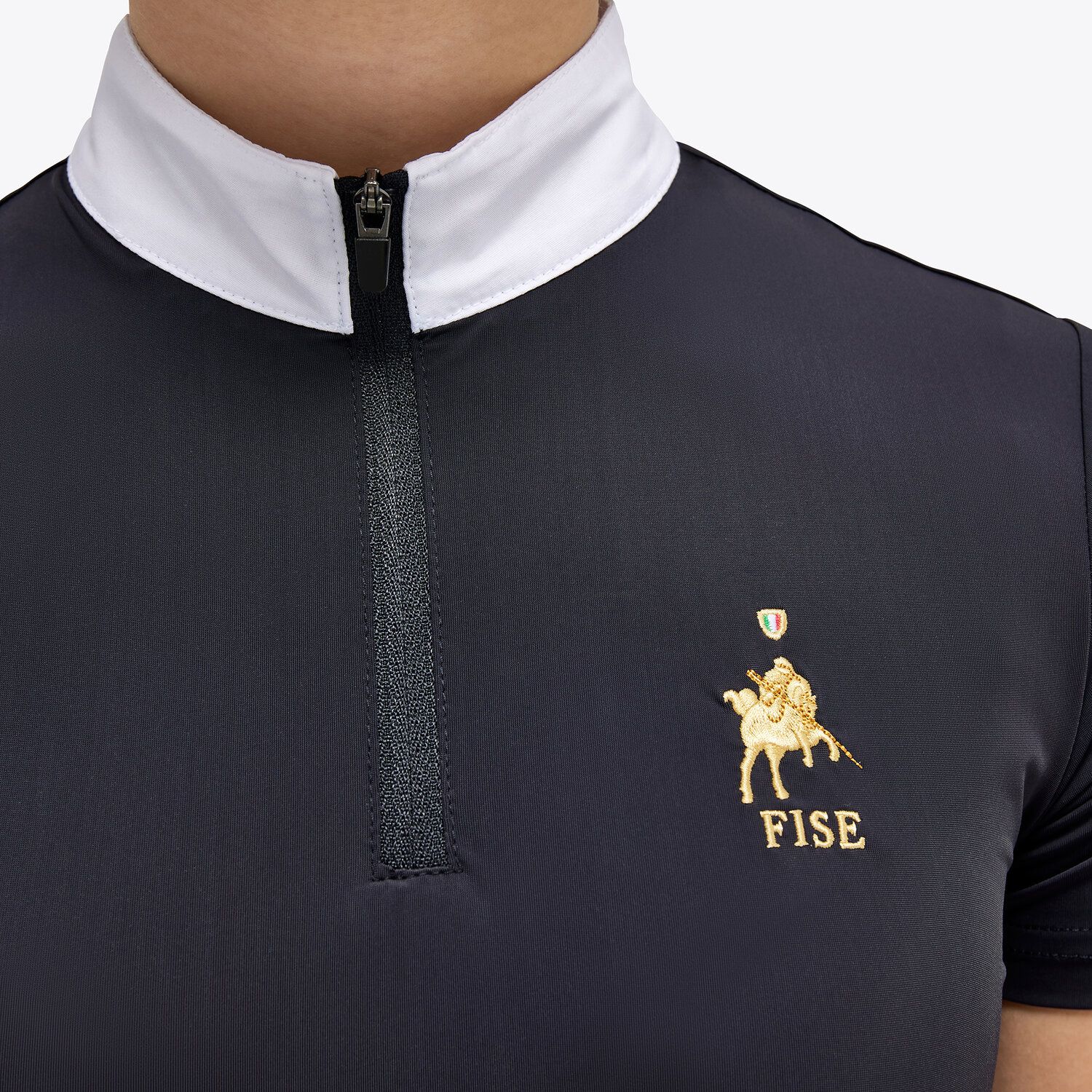 Cavalleria Toscana FISE Competition polo shirt NAVY-5