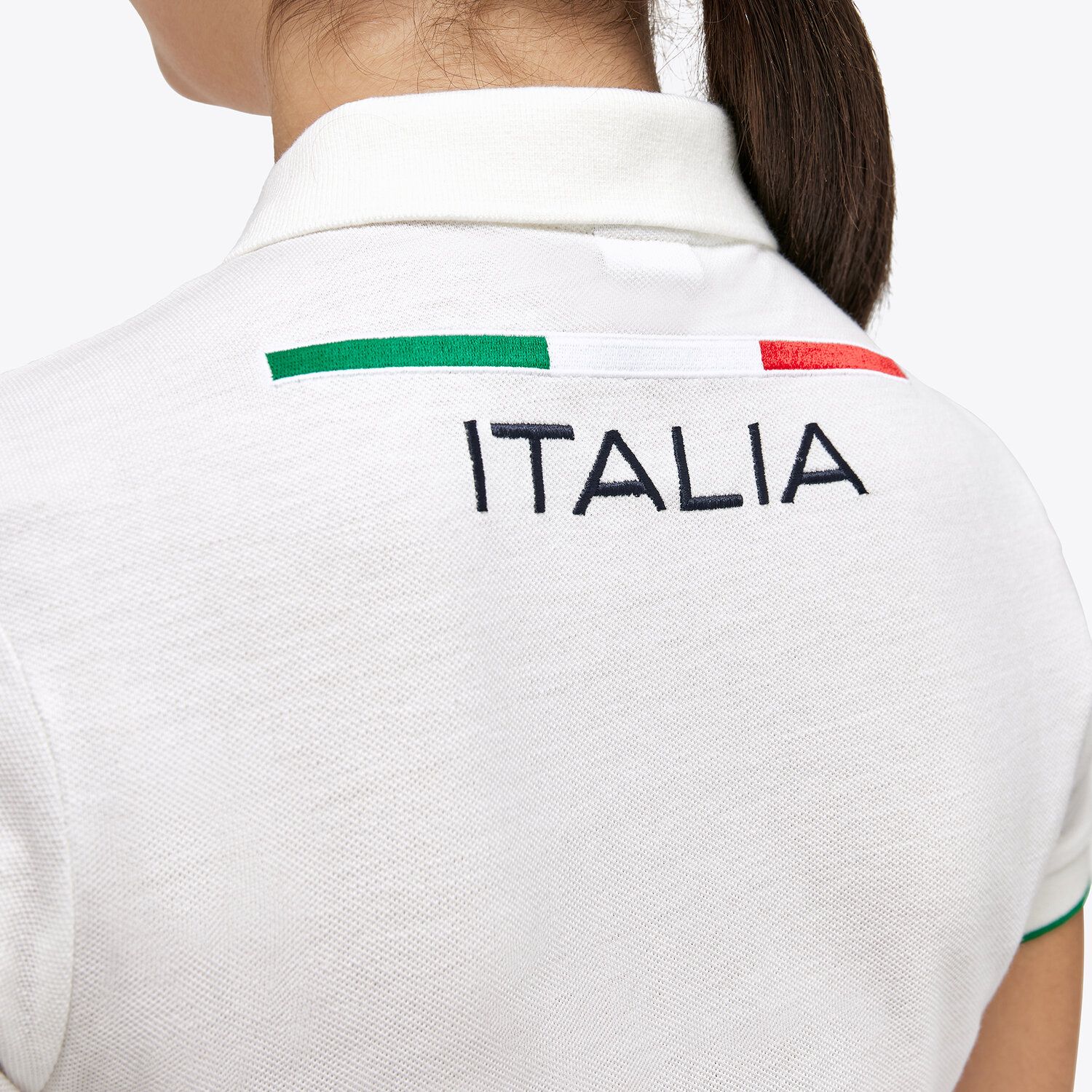 Cavalleria Toscana FISE polo shirt for girls in piqué cotton WHITE-6