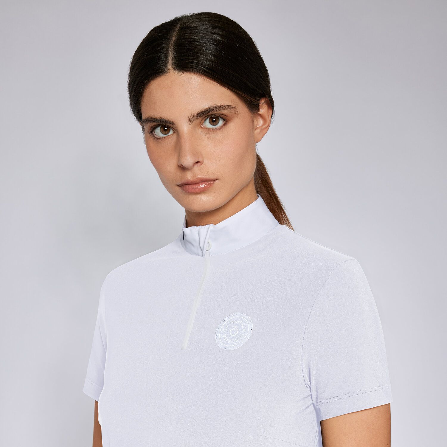 Cavalleria Toscana Women's competition polo shirt WHITE-3