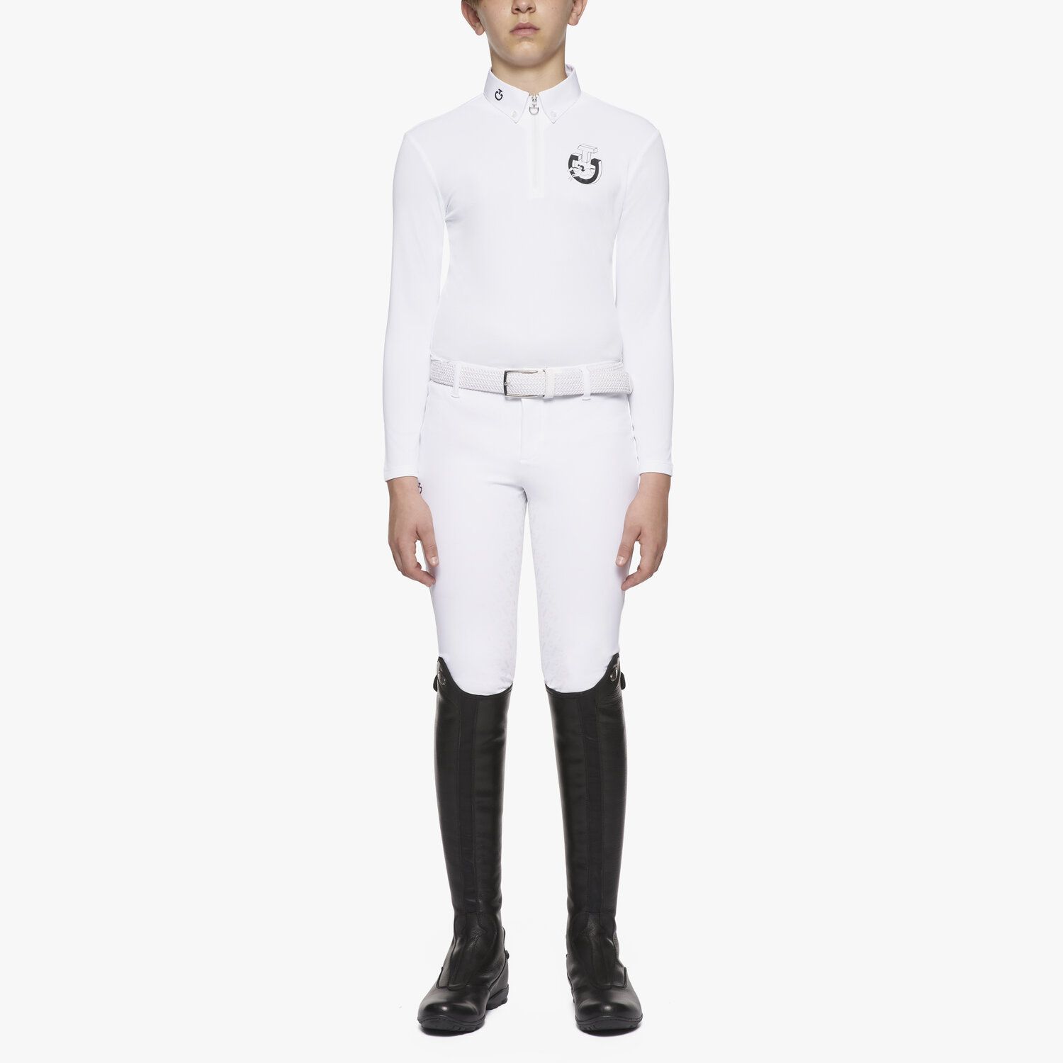 Boy's long-sleeved competition polo