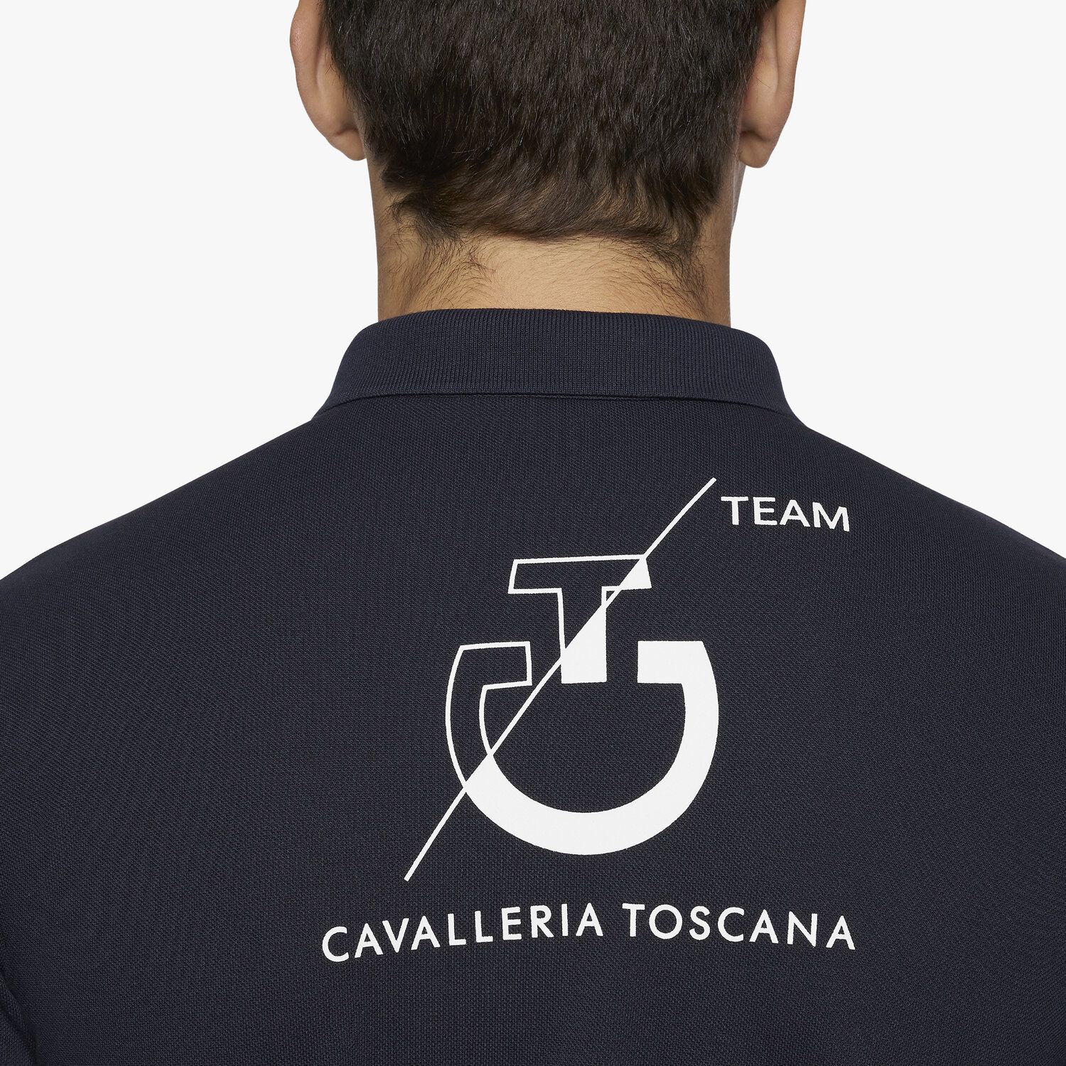 Cavalleria Toscana CT Team short-sleeved training polo NAVY-4