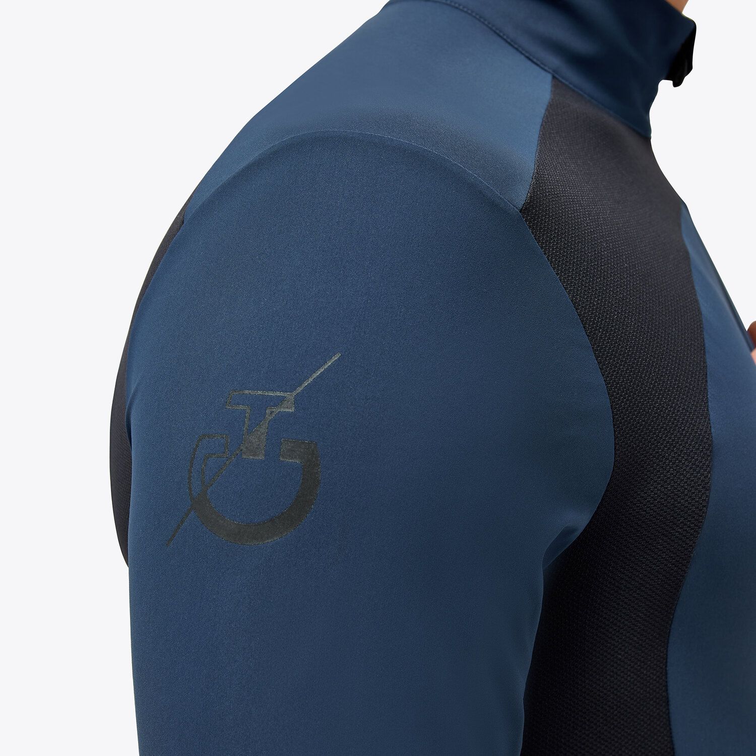 Cavalleria Toscana Men’s jersey polo shirt OCEAN BLUE-3